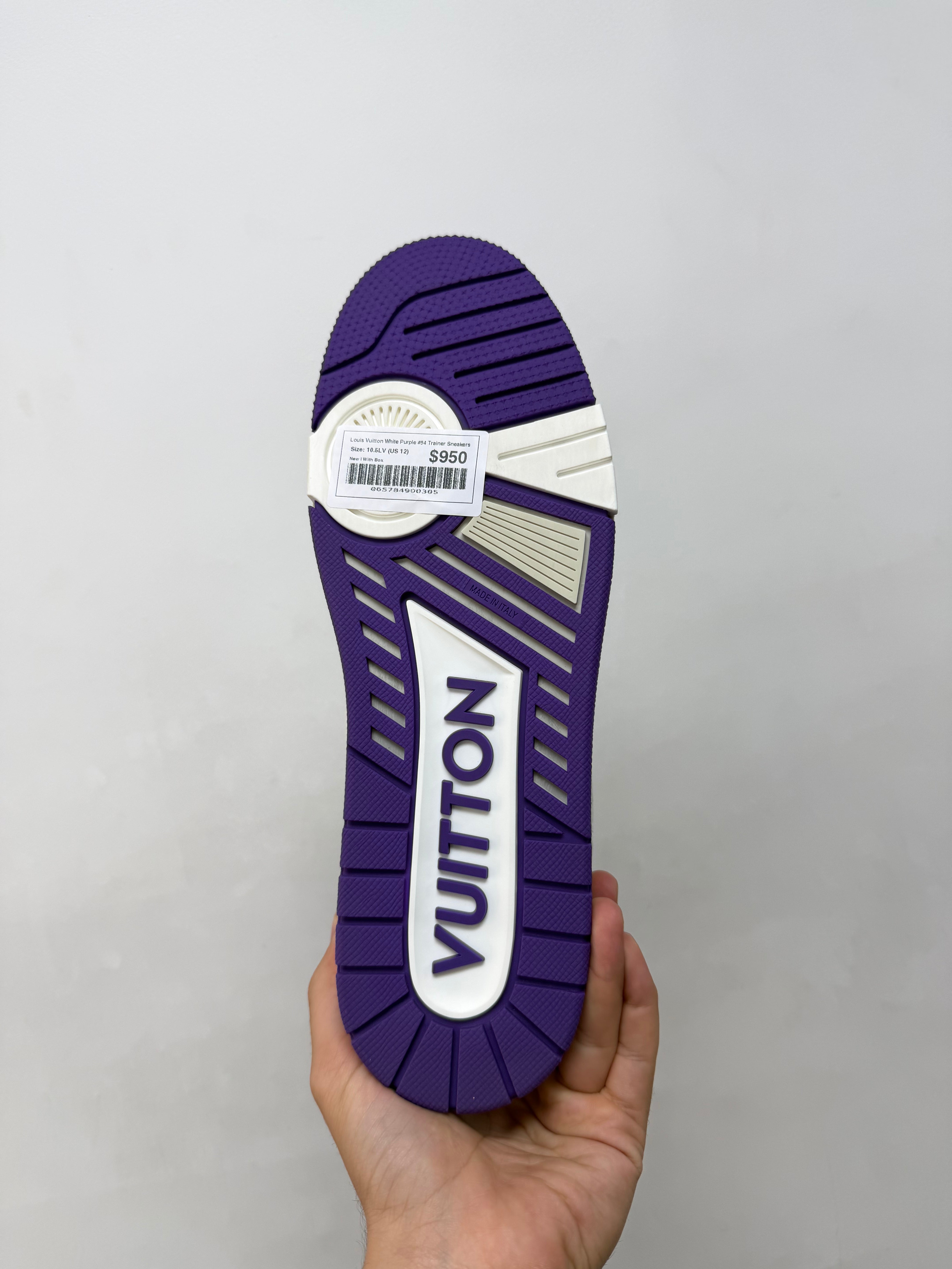 Louis Vuitton White Purple #54 Trainer Sneakers