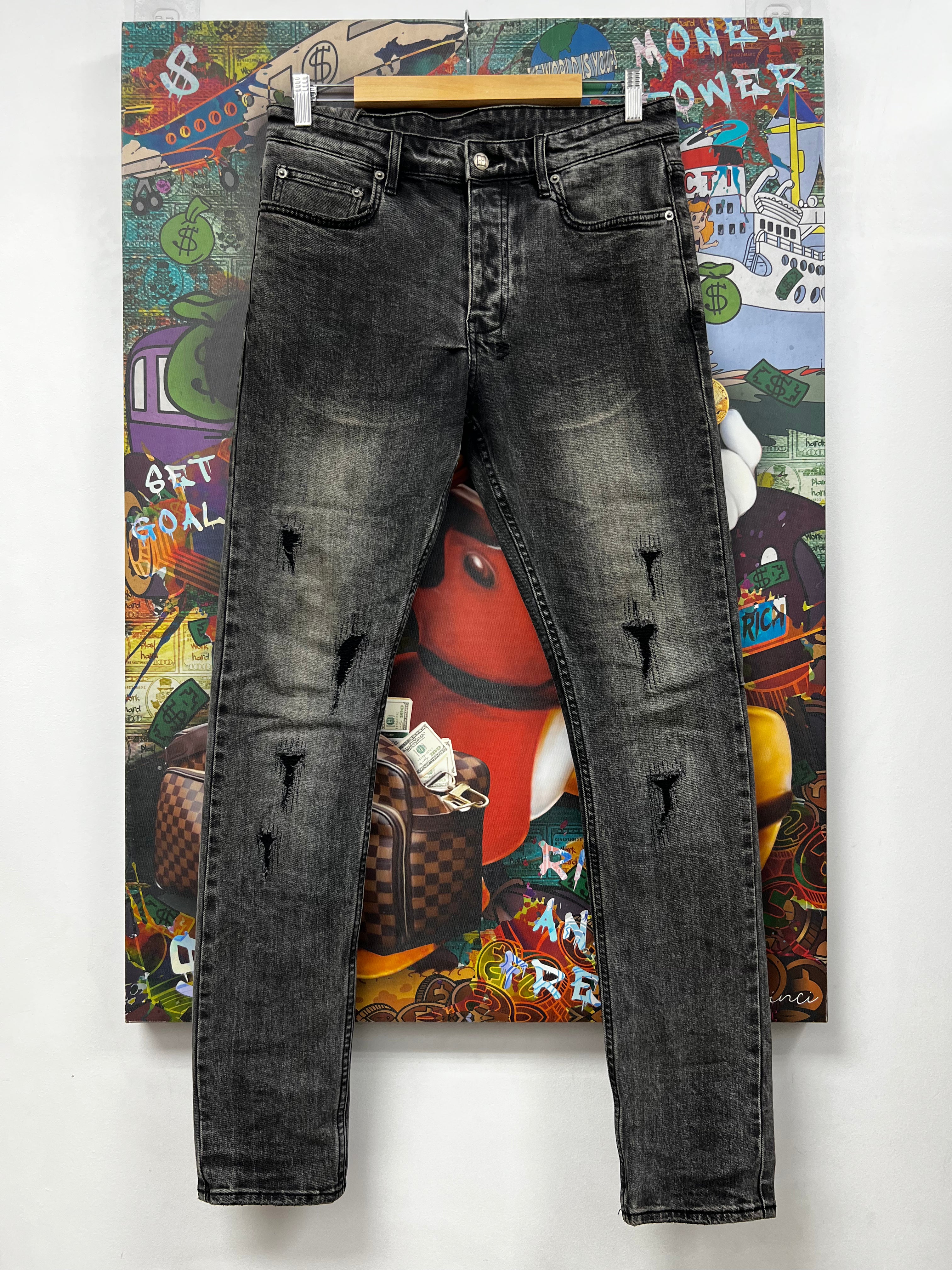 Ksubi Black Wash Ripped Jeans