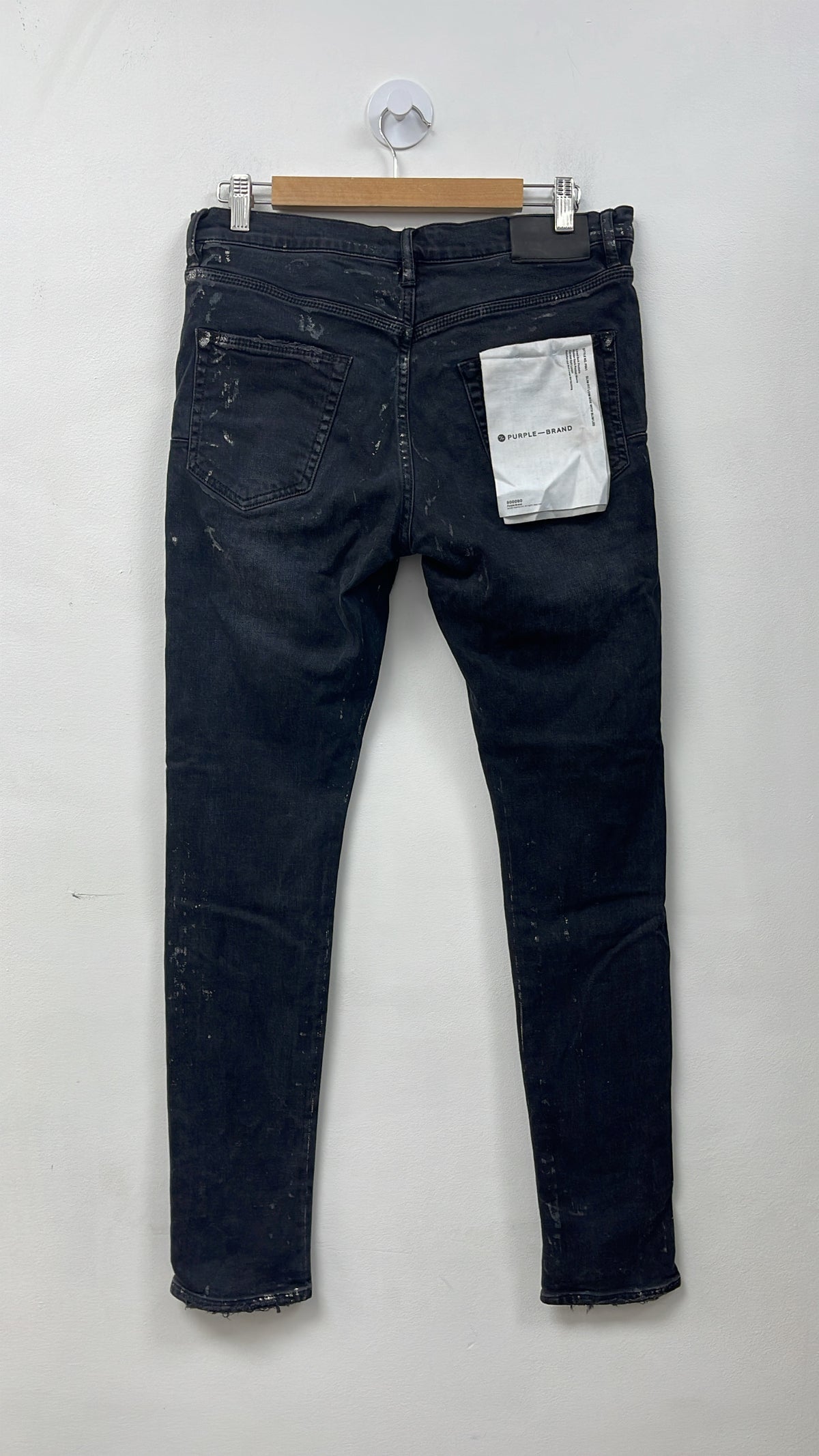 Purple Brand Black Paint Splatter Jeans