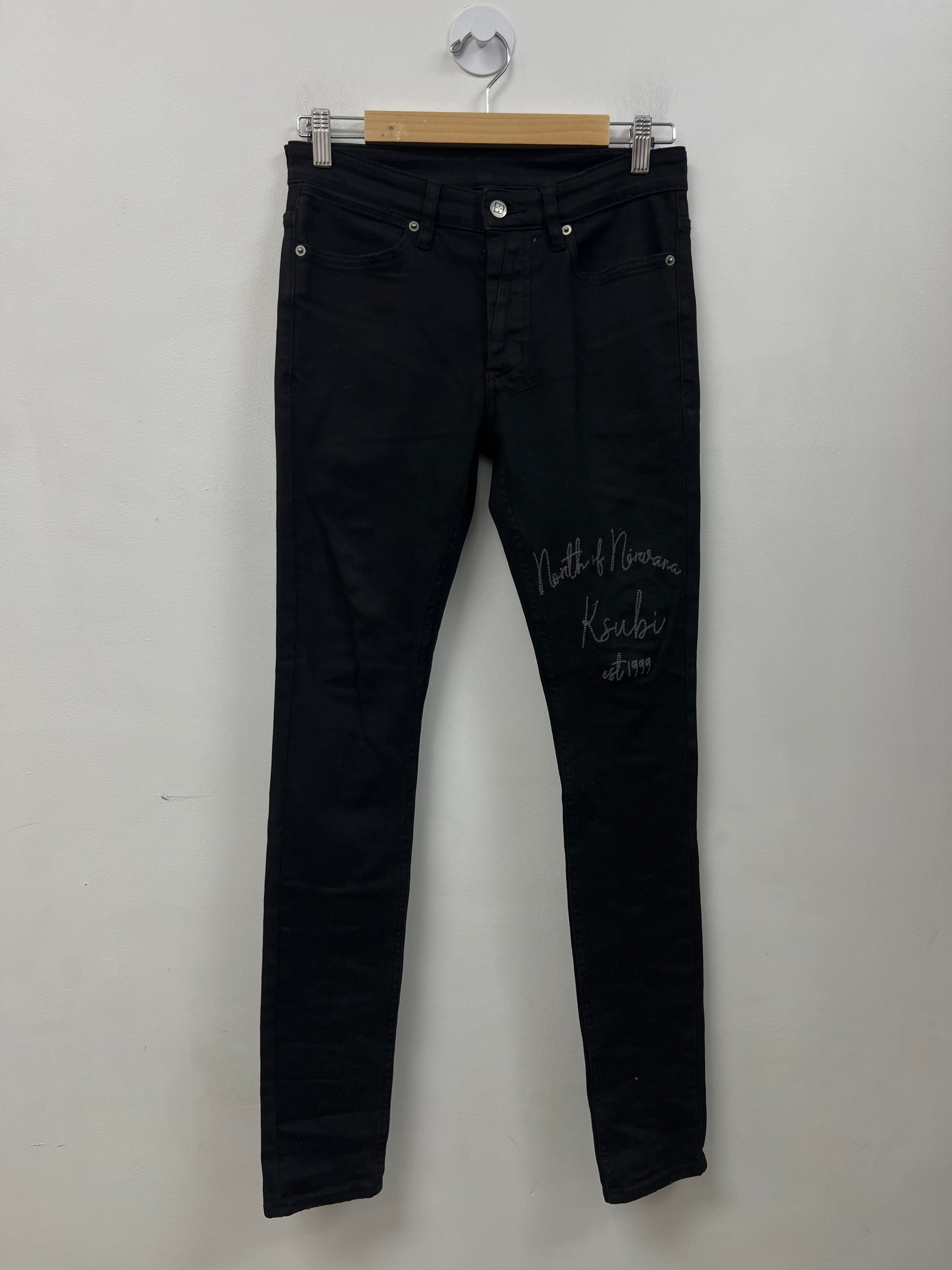Ksubi Black Grey Writing Jeans