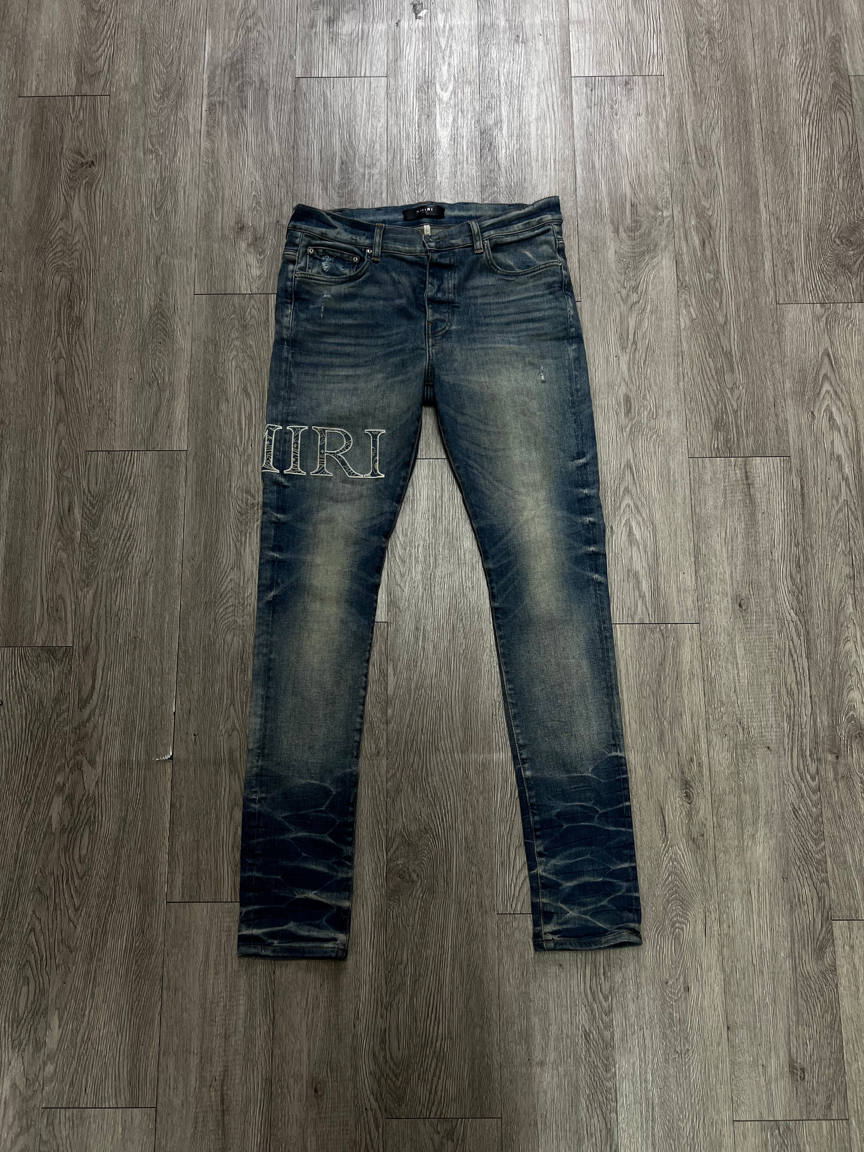 Amiri Vintage Denim Side Logo Jeans