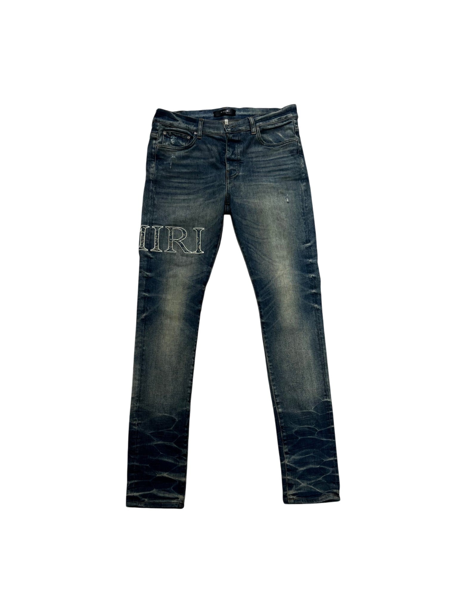 Amiri Denim Side Logo Vintage Jeans