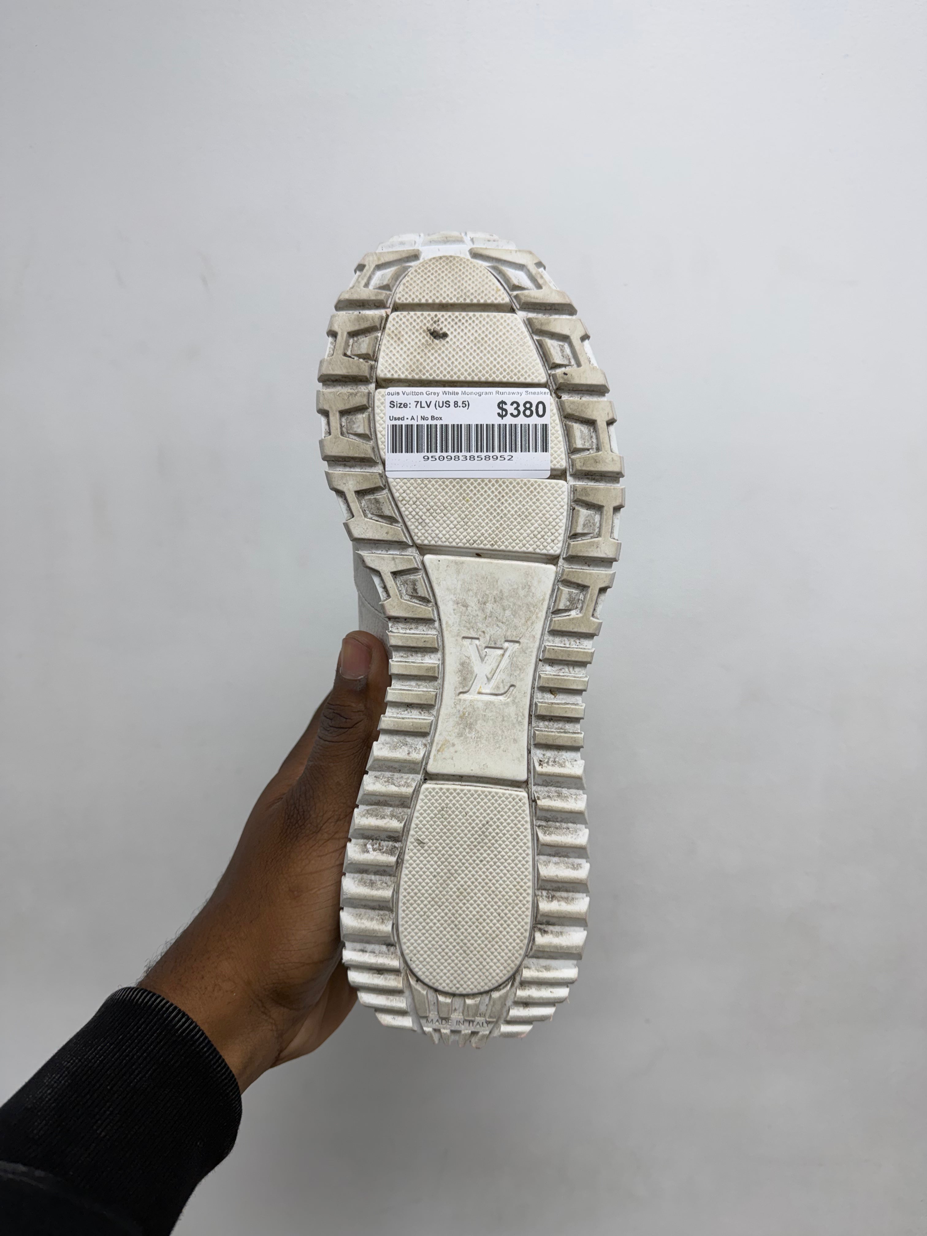 Louis Vuitton Grey White Monogram Runaway Sneakers