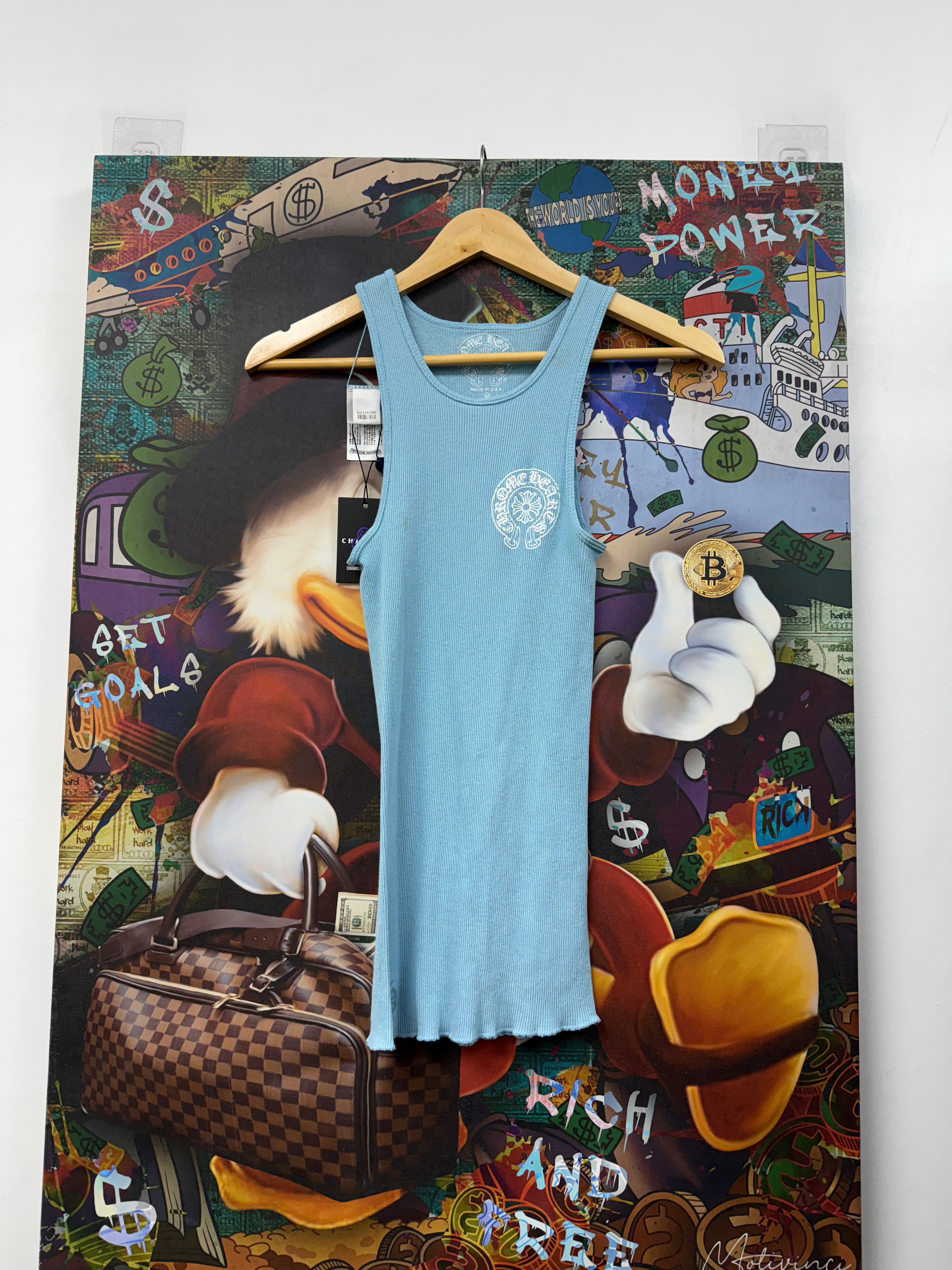 Chrome Hearts Blue Horseshoe Tank Top