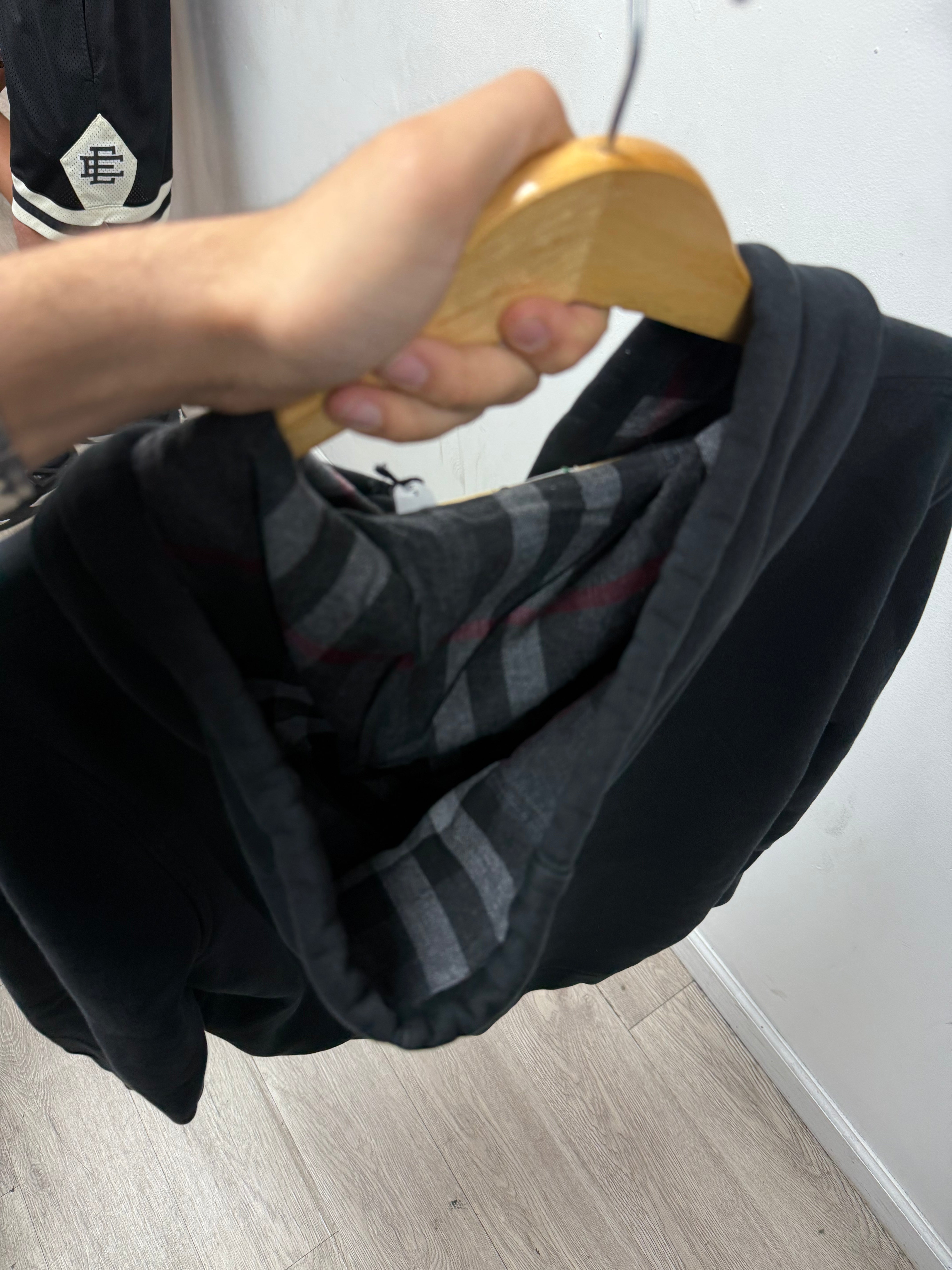 Burberry Black Tonal Logo Zip Up