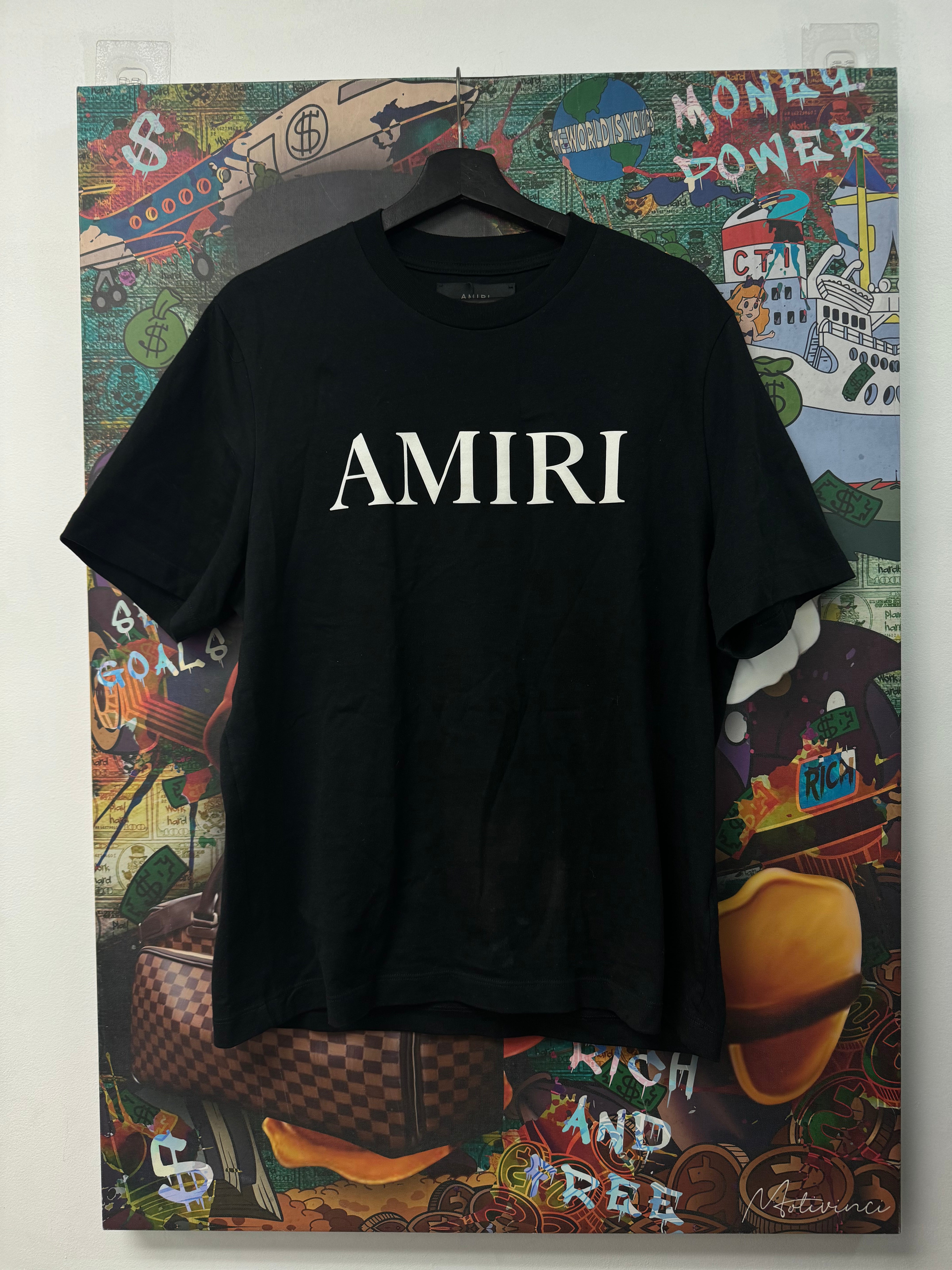 Amiri Black White Core Logo Tee