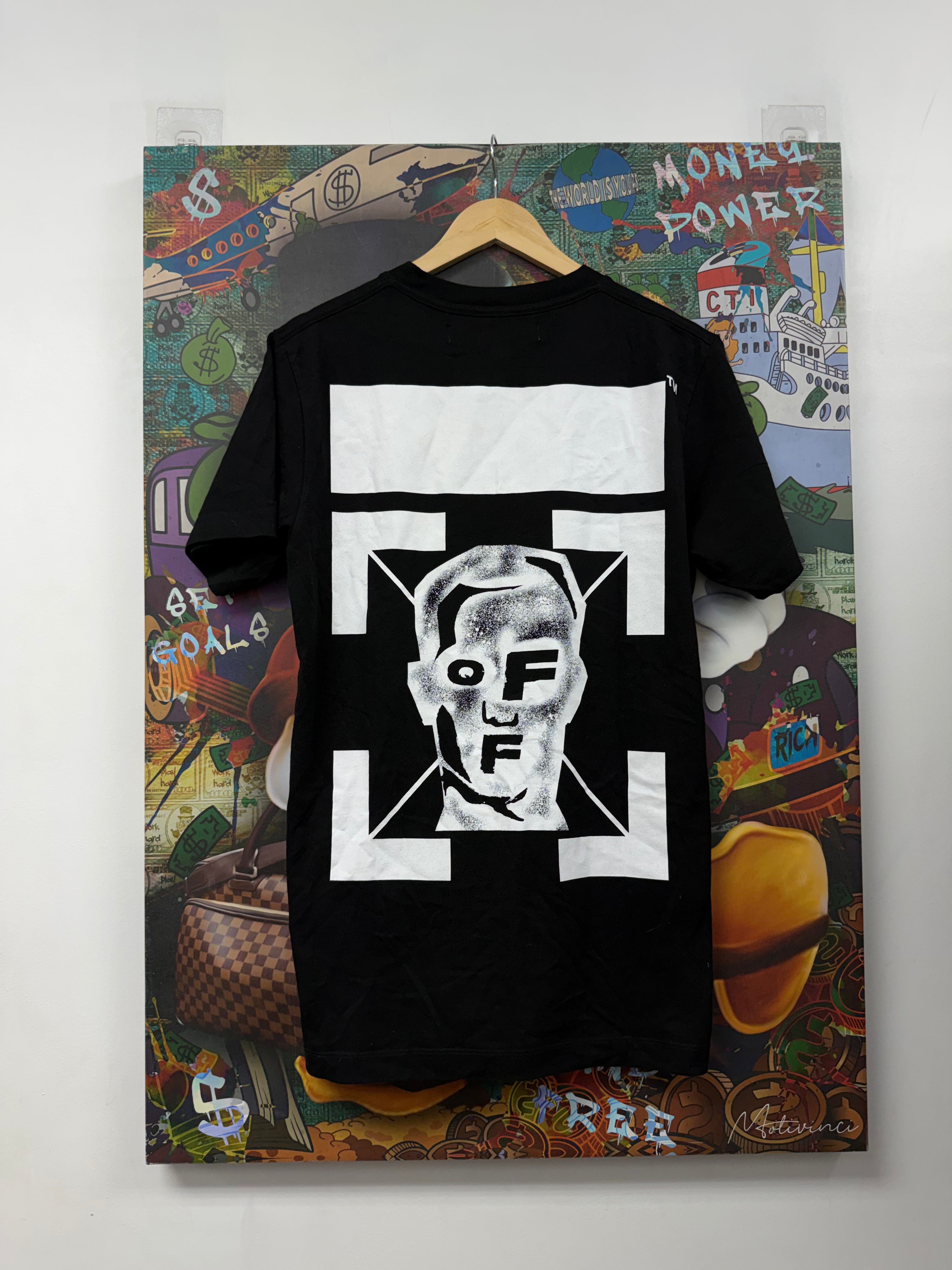 Off White Black Red Spray Point Tee