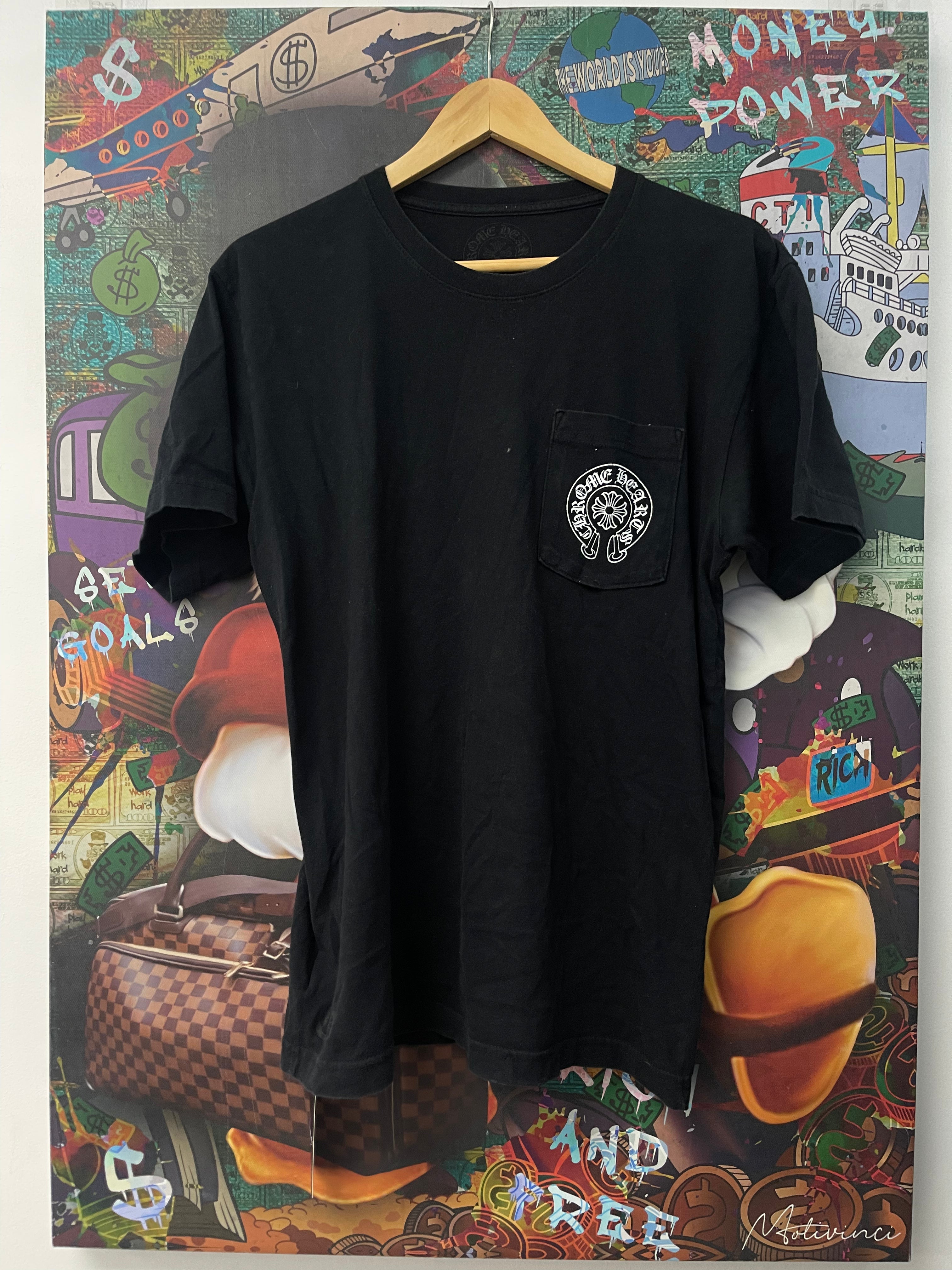 Chrome Hearts Black Miami Horseshoe Tee