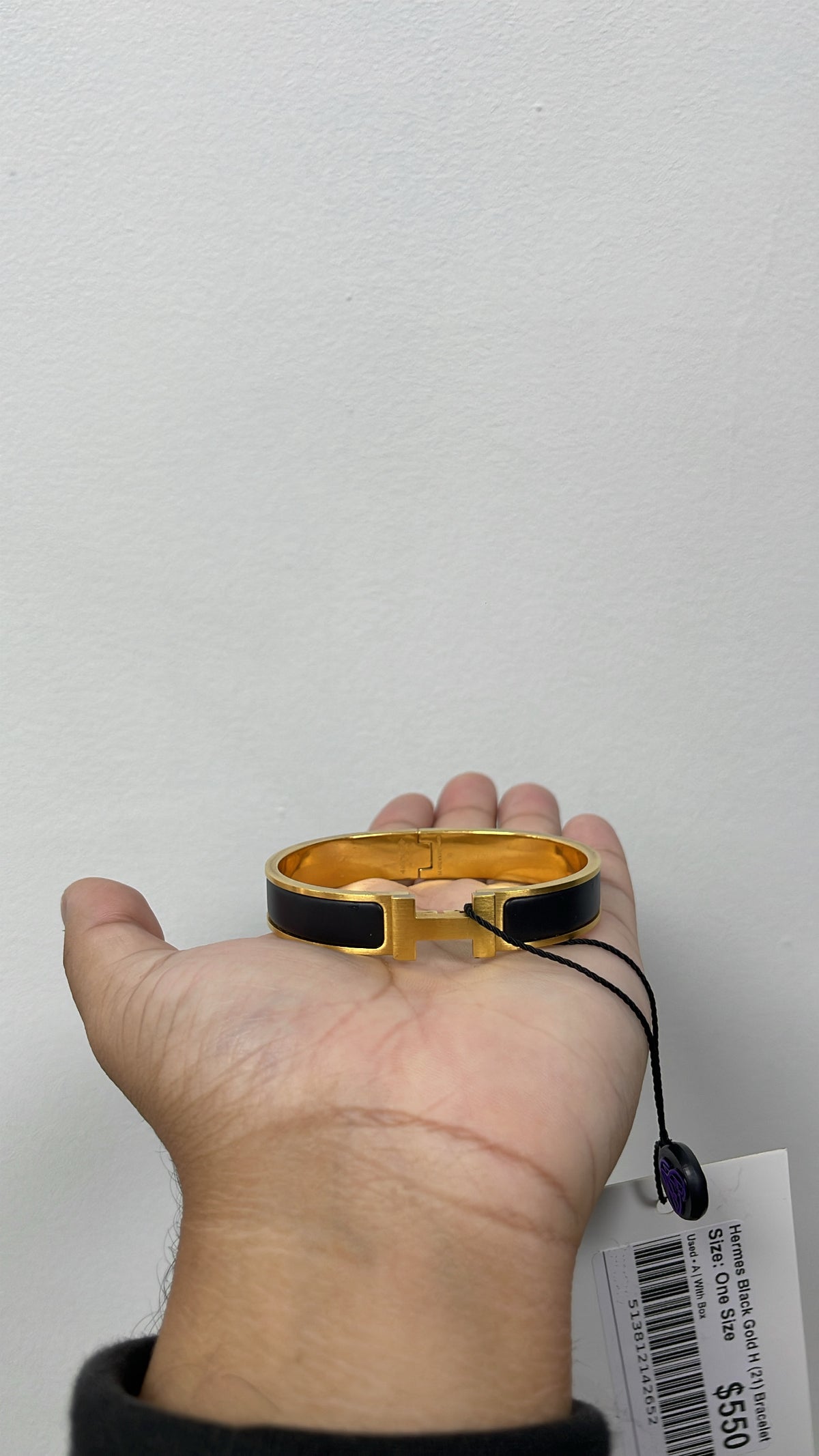 Hermes Black Gold H (21) Bracelet