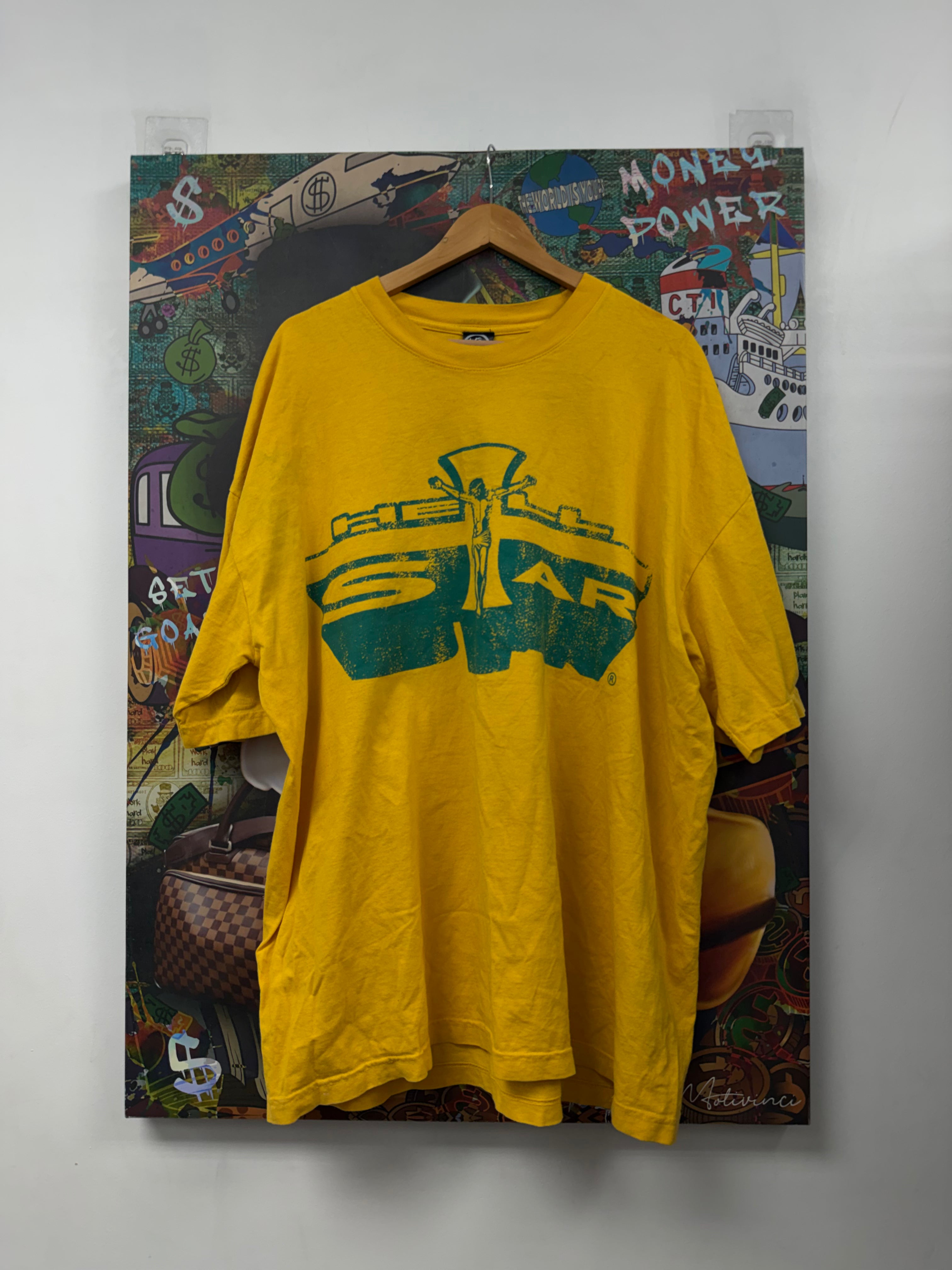 Hellstar Yellow Green Jesus Tee