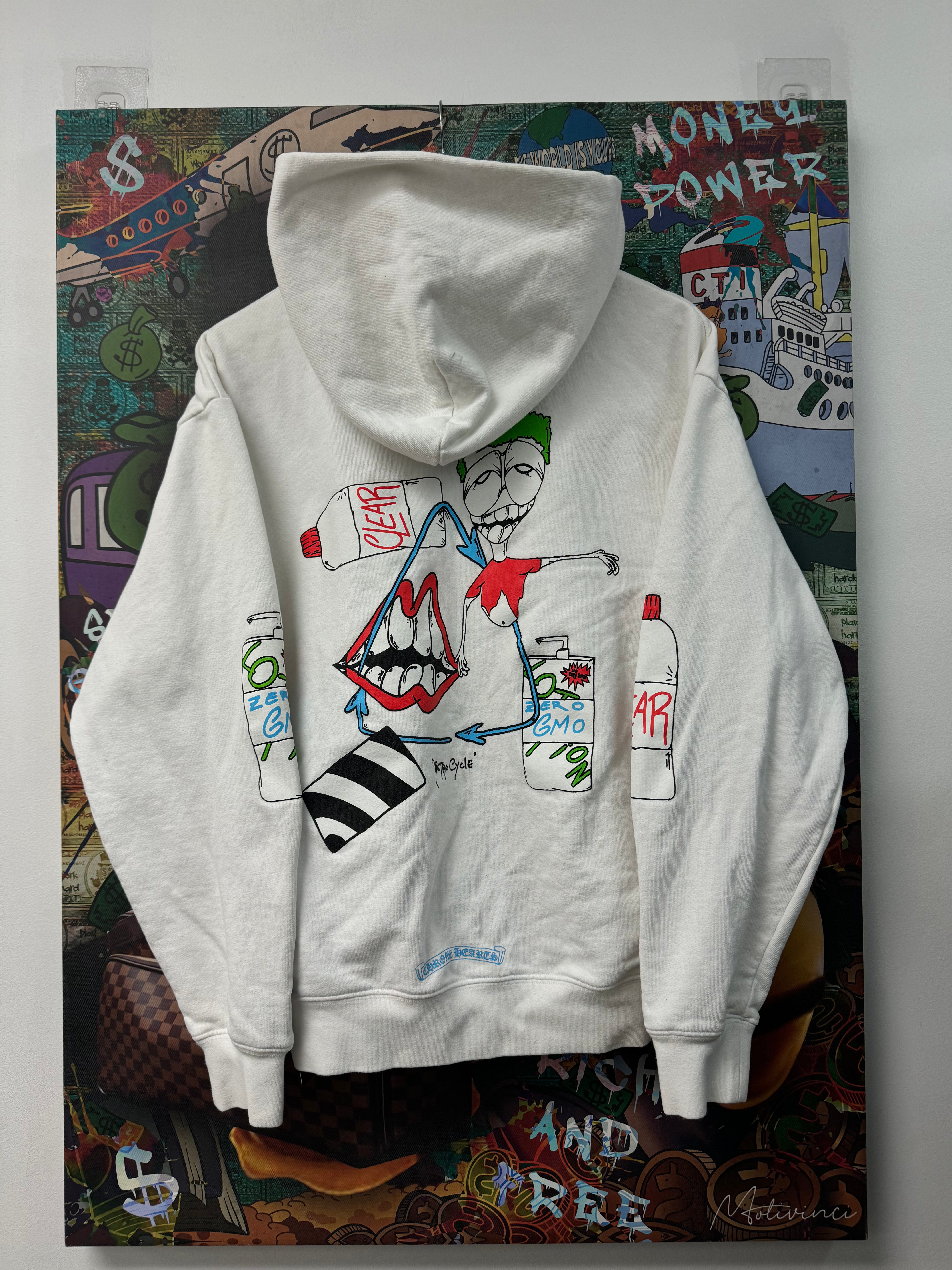 Chrome Hearts Matty Boy White Retro Cycle Hoodie