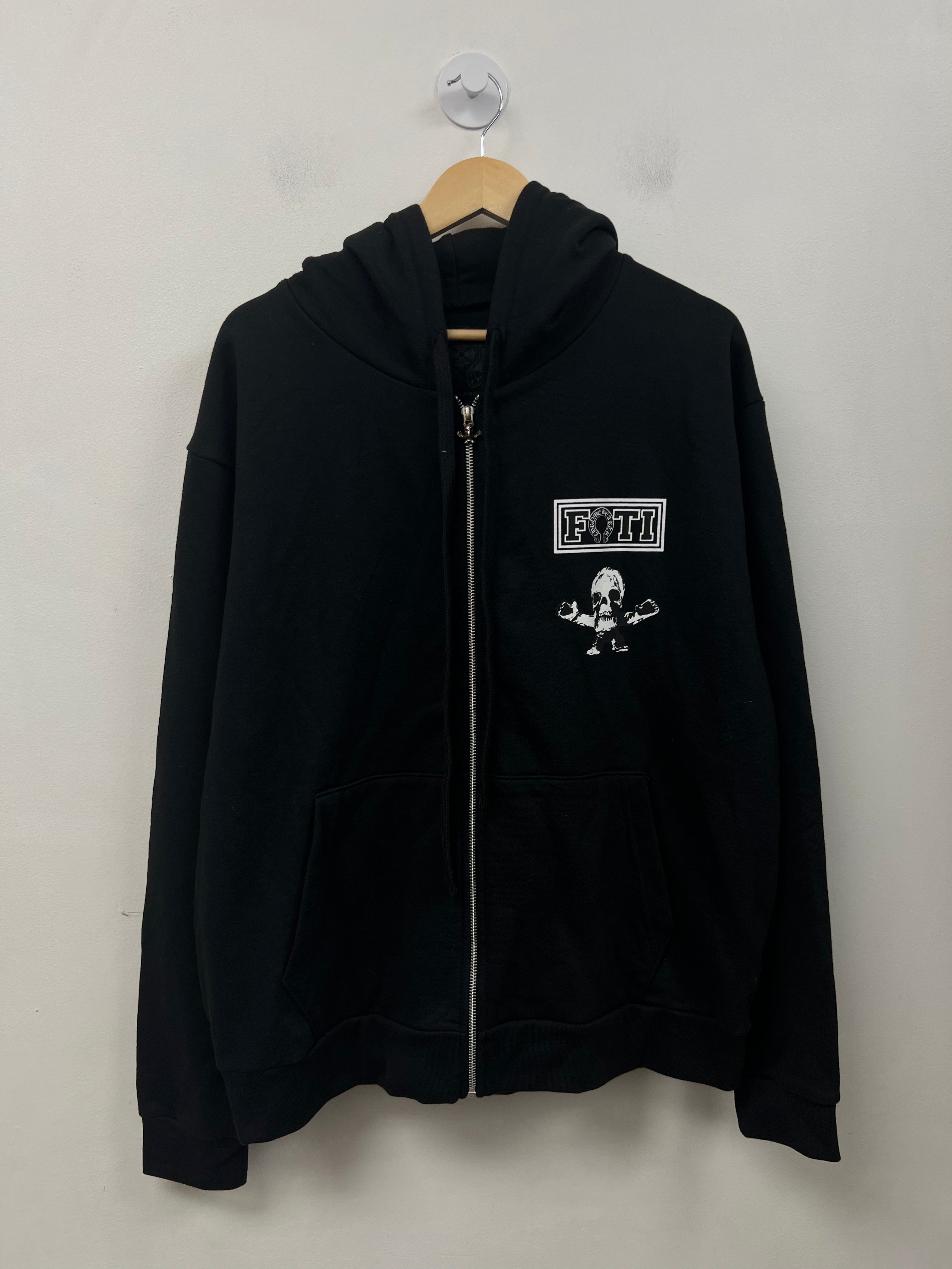 Chrome Hearts Black FOTI Tic Tac Zoe Zip Up