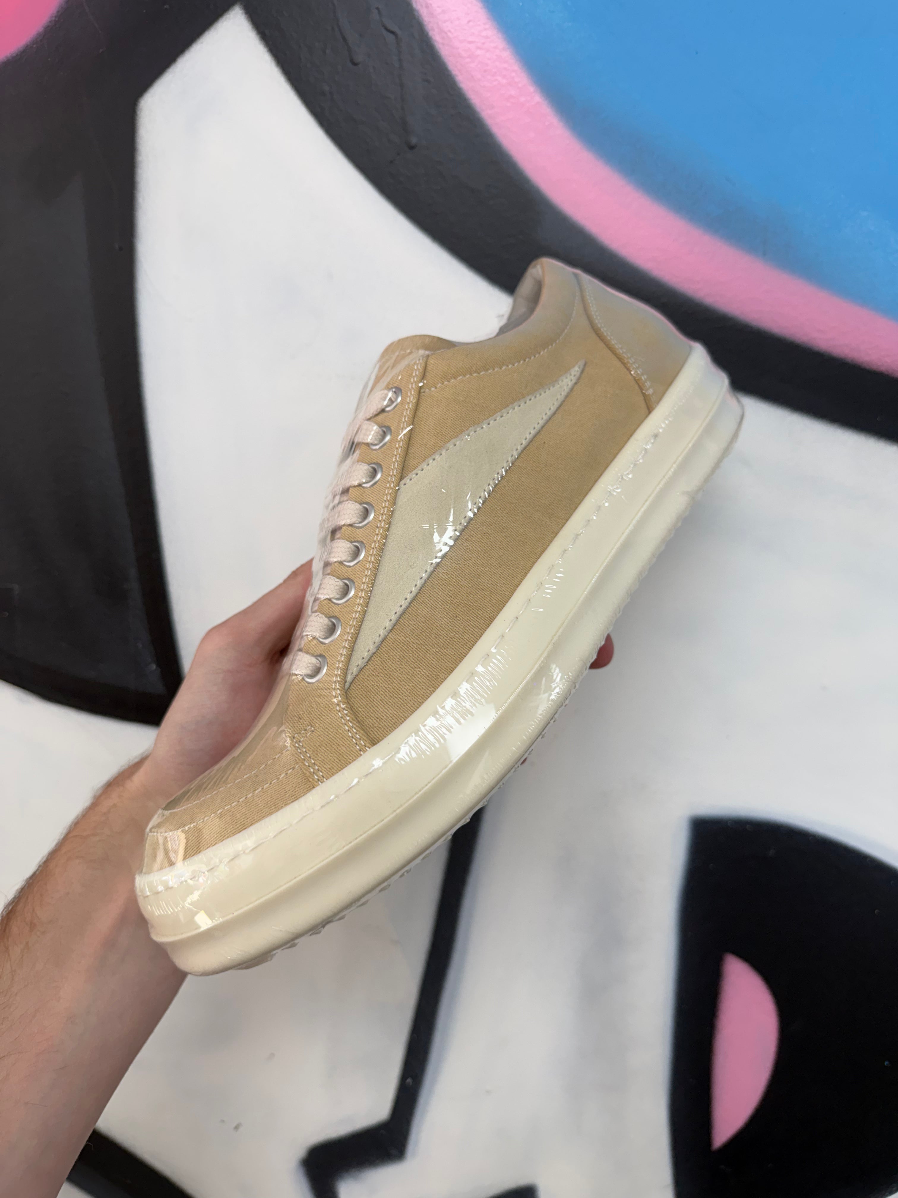 Rick Owens Drkshdws Vintage Mustard Milk Sneakers