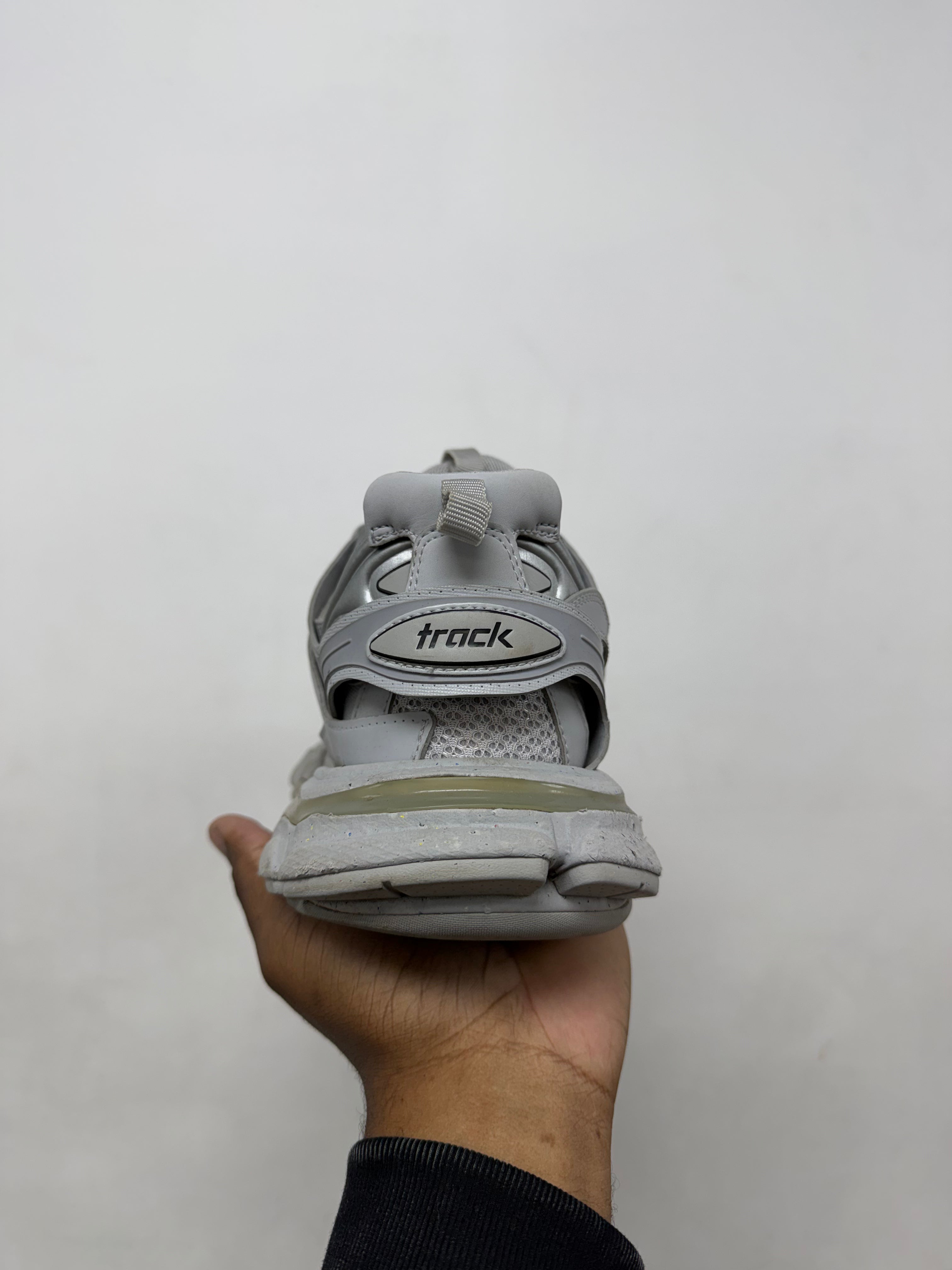 Balenciaga Grey Speckle Track Sneakers