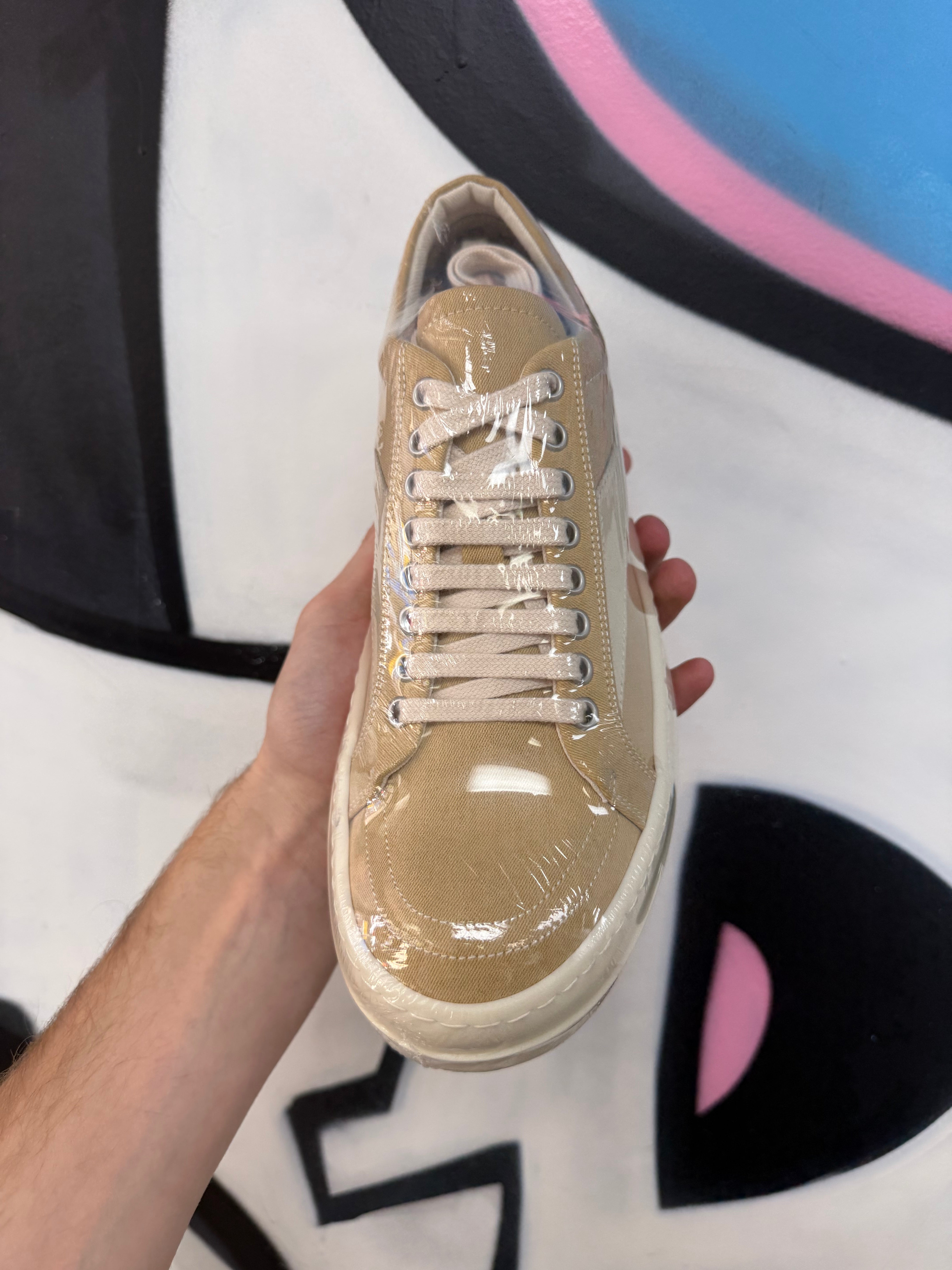 Rick Owens Drkshdws Vintage Mustard Milk Sneakers