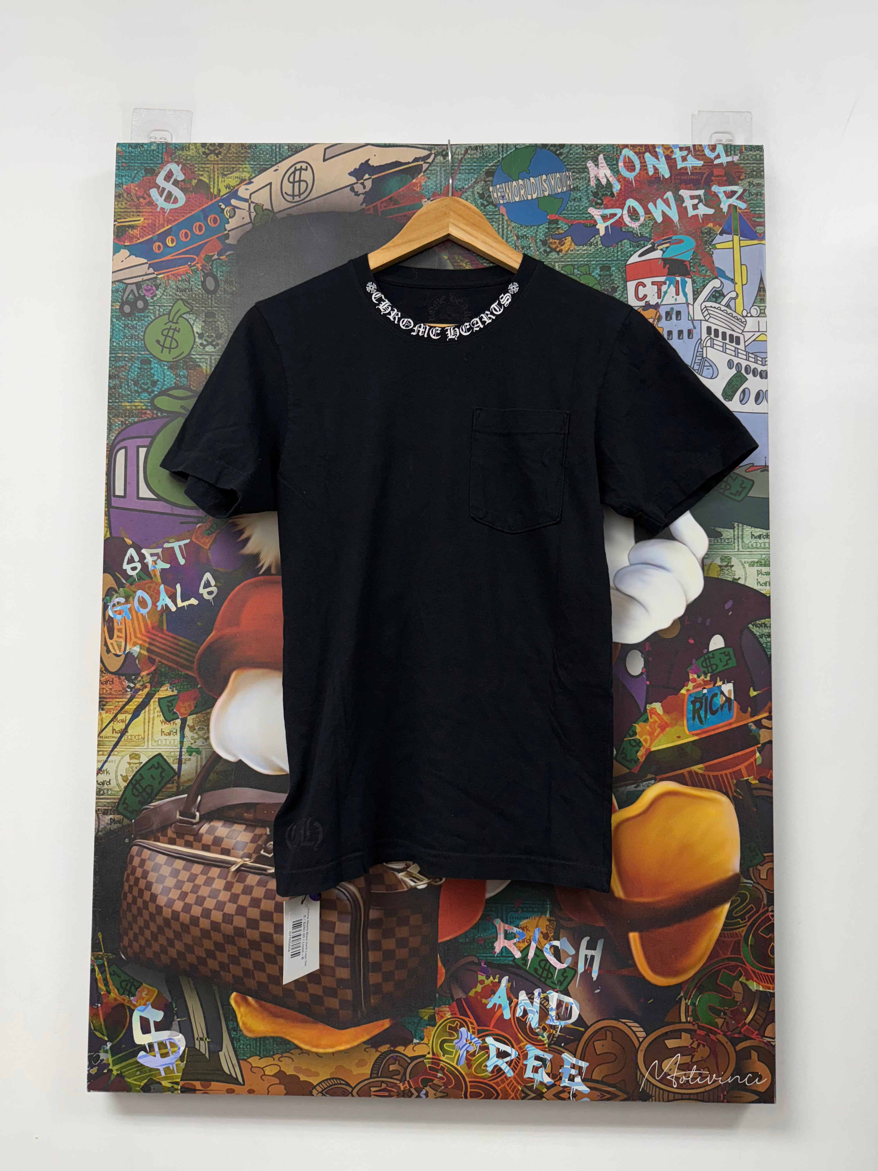 Chrome Hearts Black Neck Logo Tee