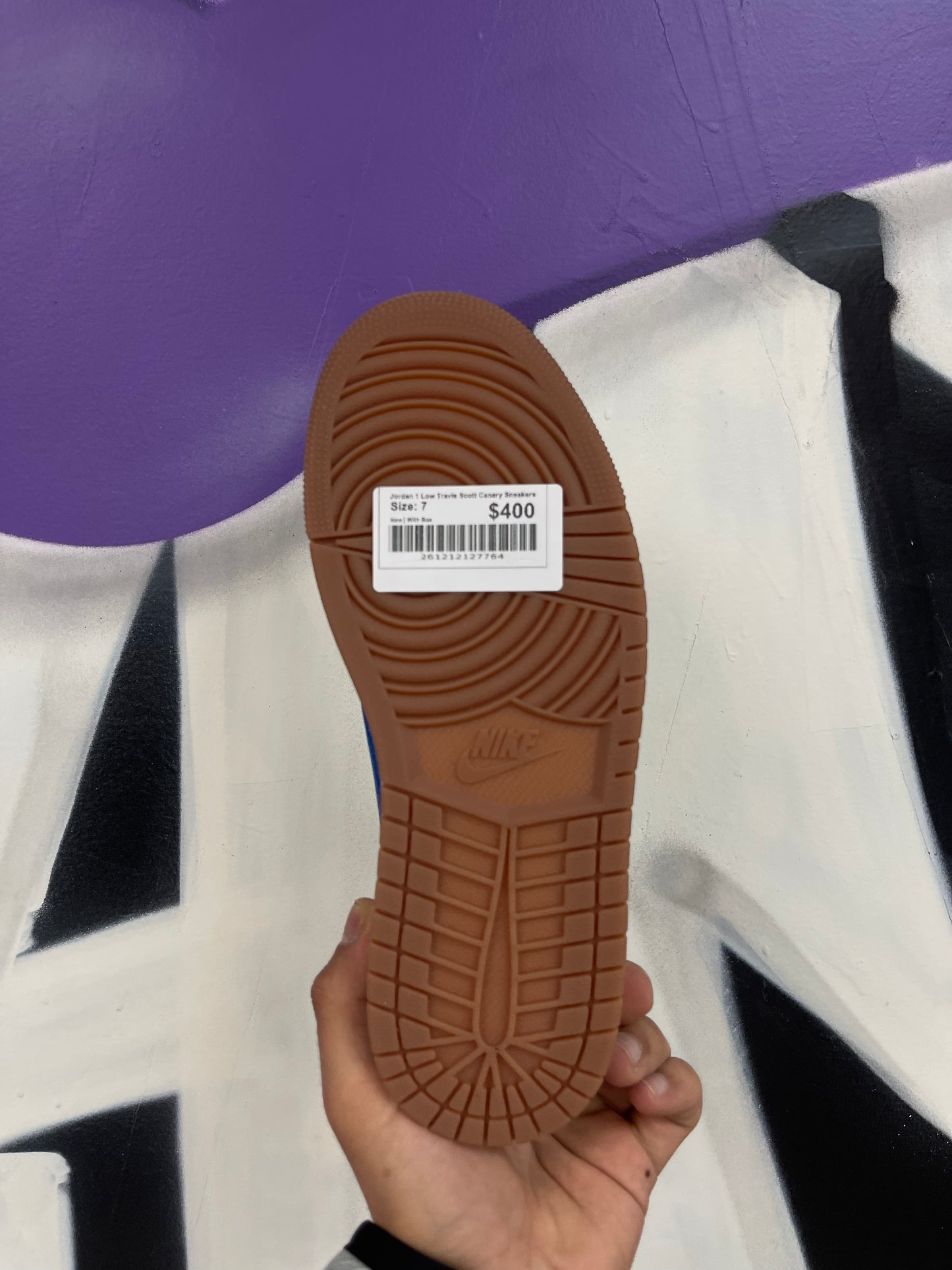 Jordan 1 Low Travis Scott Canary Sneakers