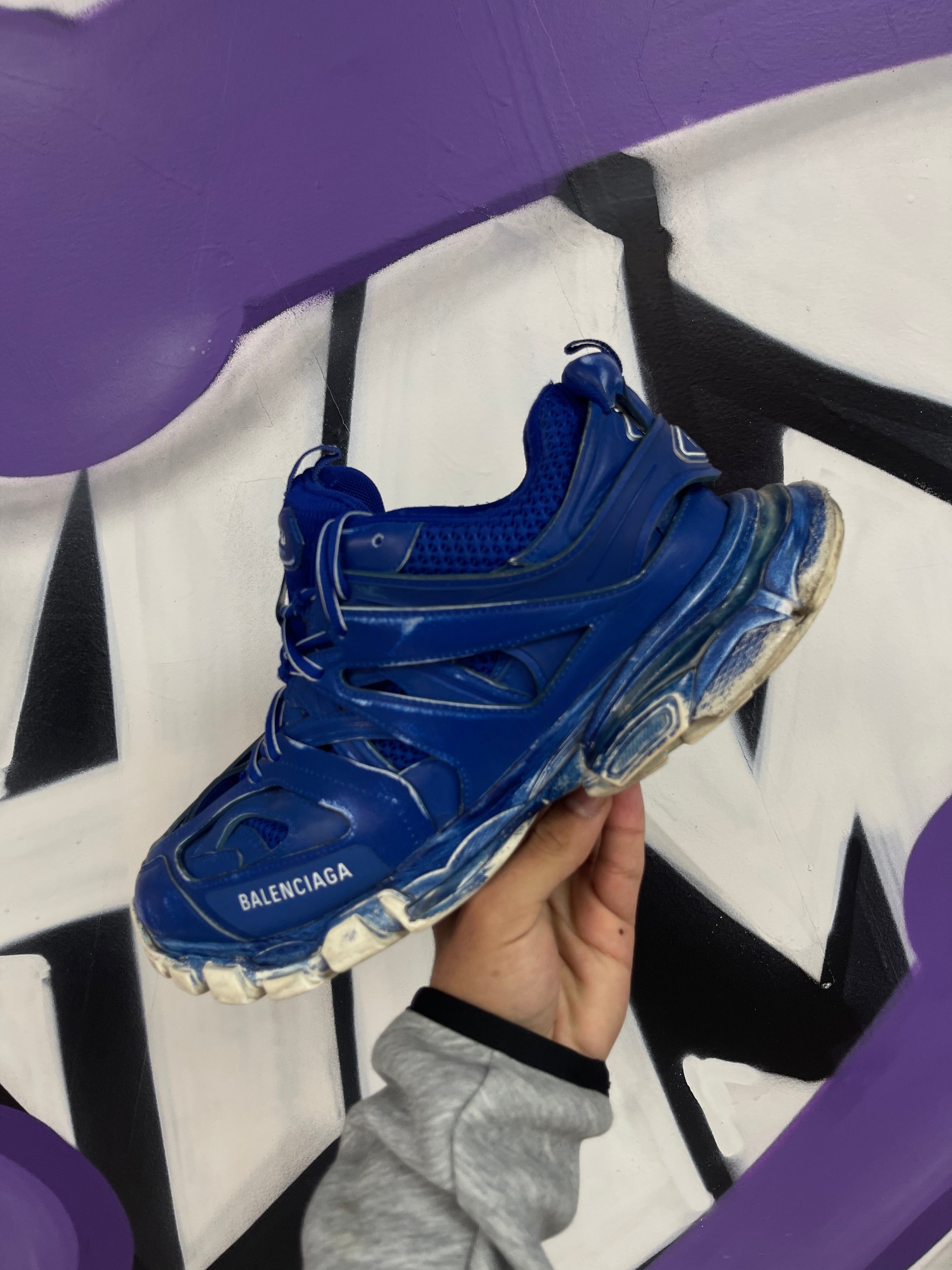 Balenciaga Faded Blue Track Sneakers