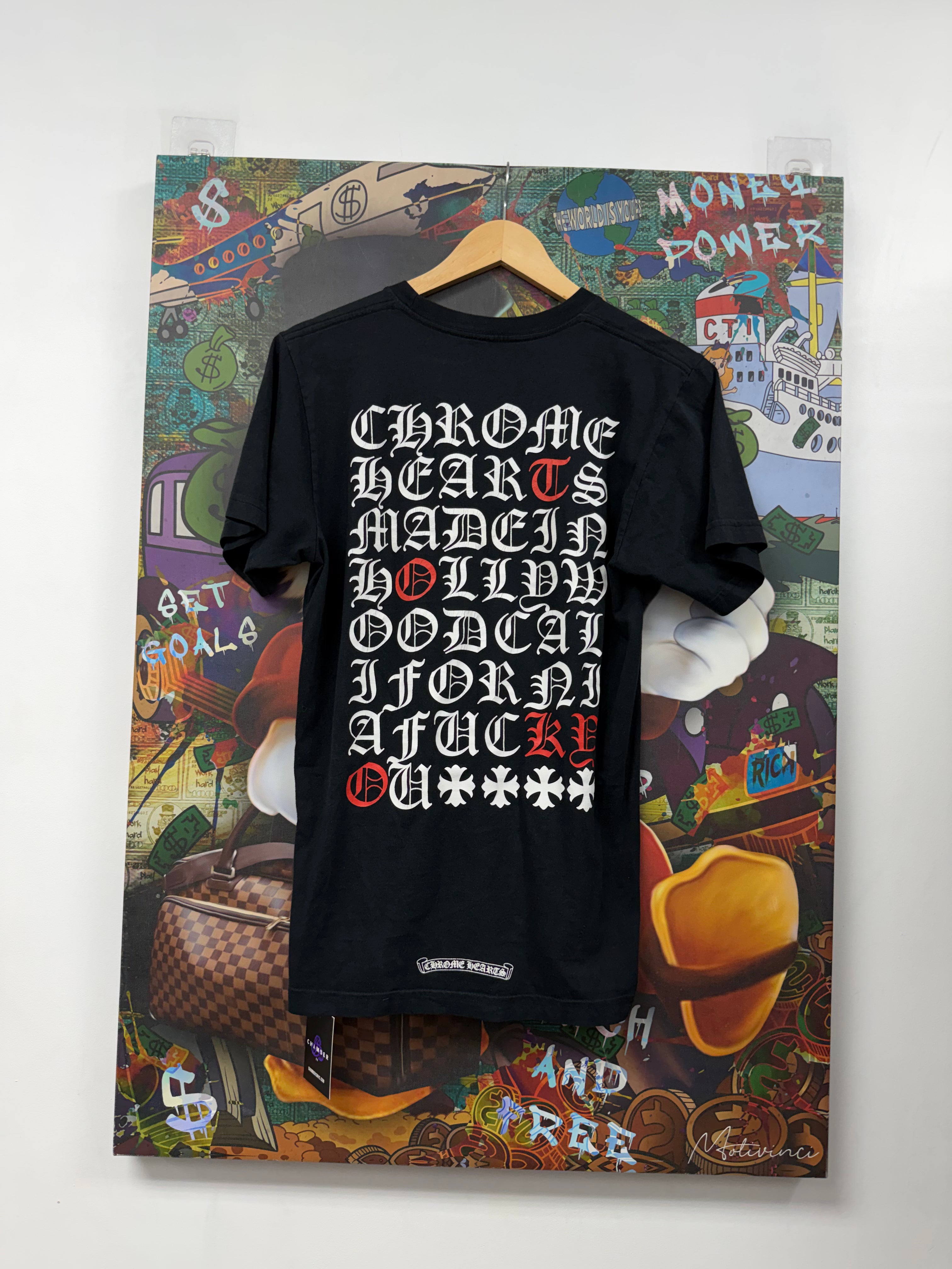Chrome Hearts Black Red Eye Chart Tee