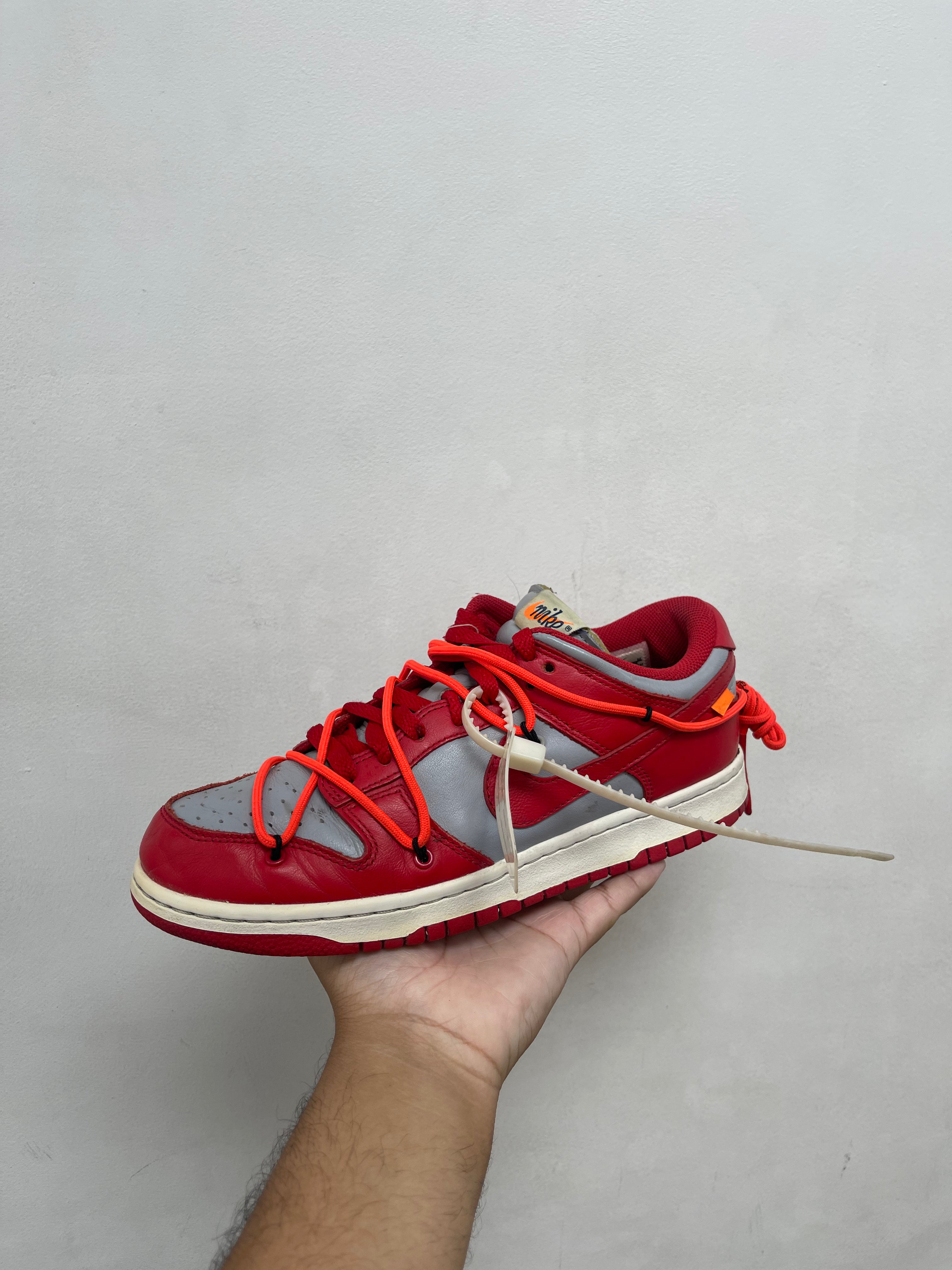 Nike x Off White Dunk Low Red UNLV Sneakers