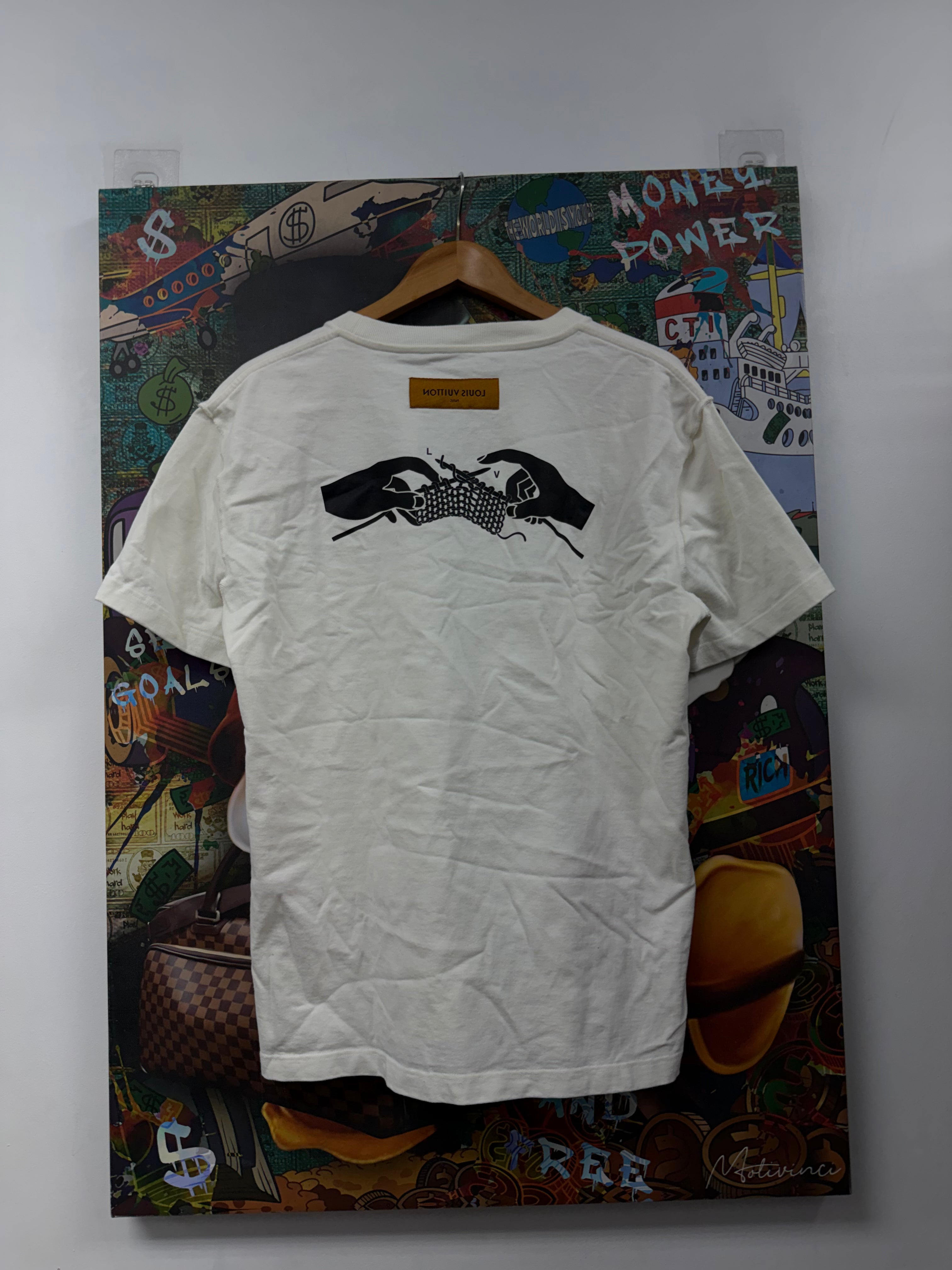 Louis Vuitton White Cable Pattern Tee