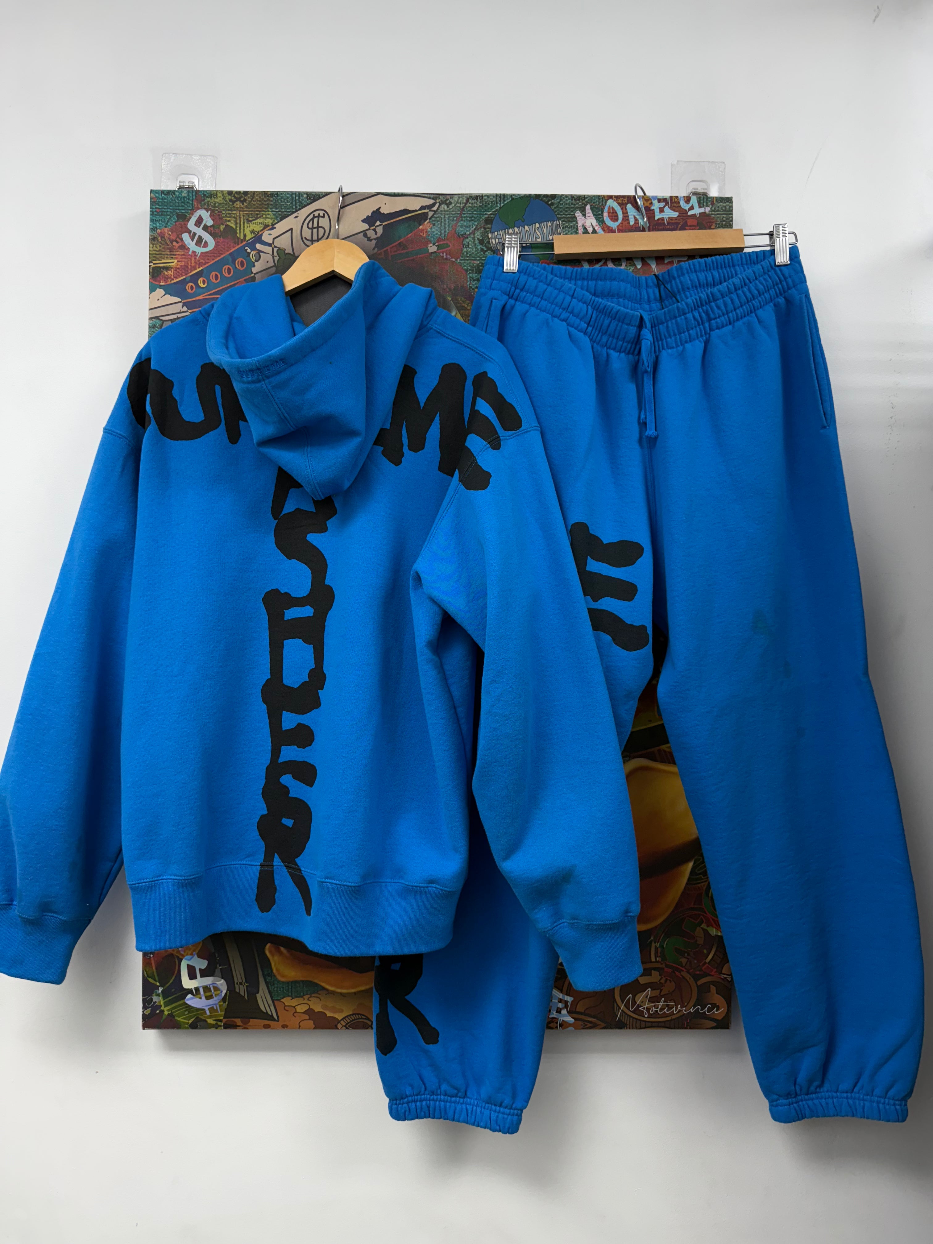 Supreme x Thrasher Blue Black Logo Sweatsuit