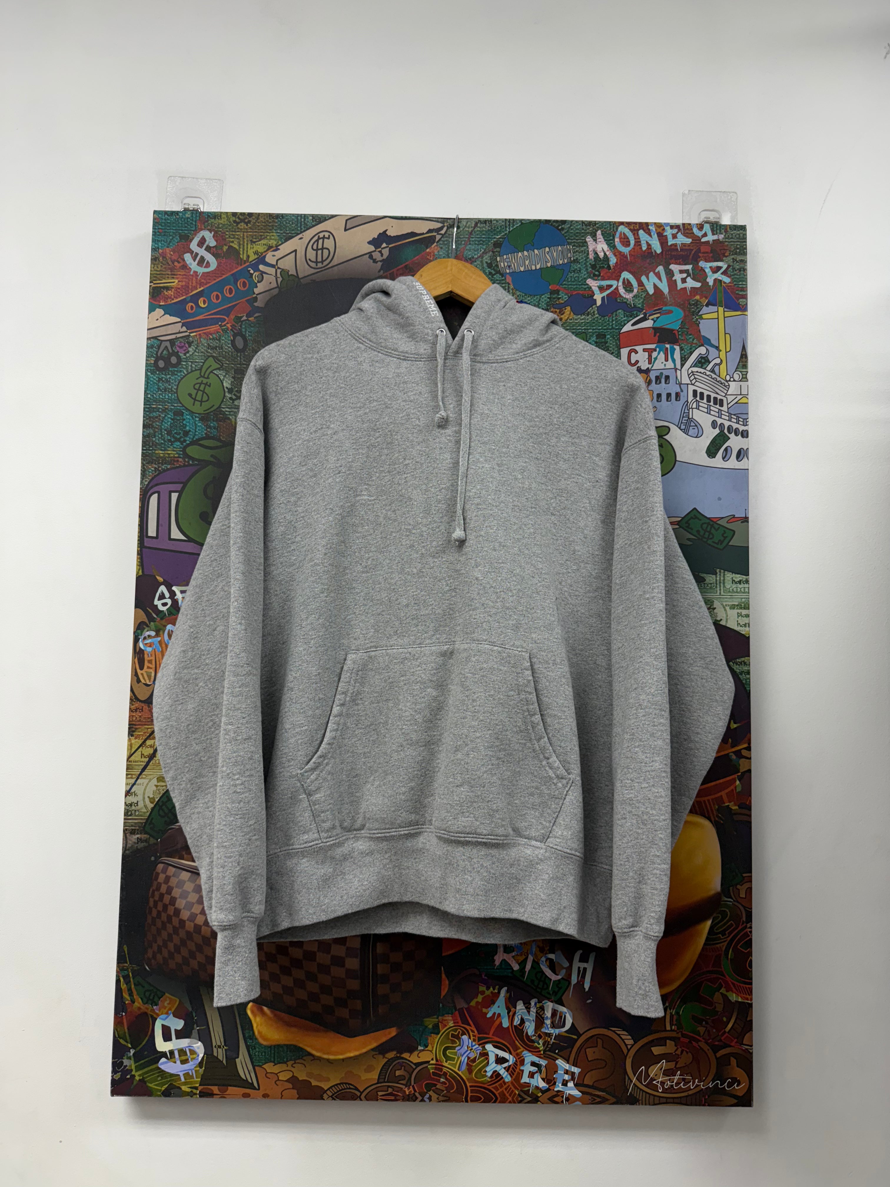 Supreme Grey Embroidered Hoodie