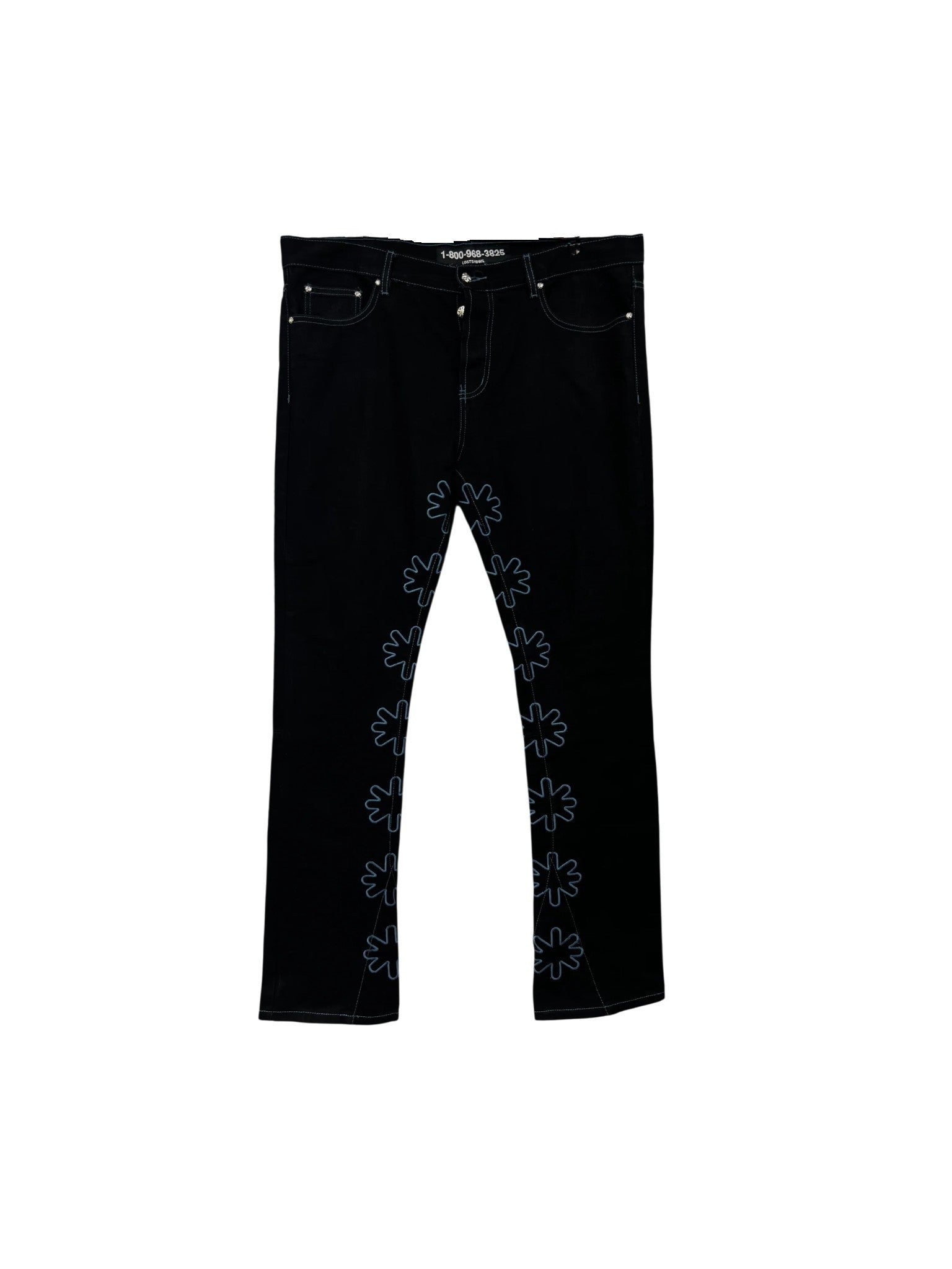 LOST SHDWS Outline Black & Blue Jeans