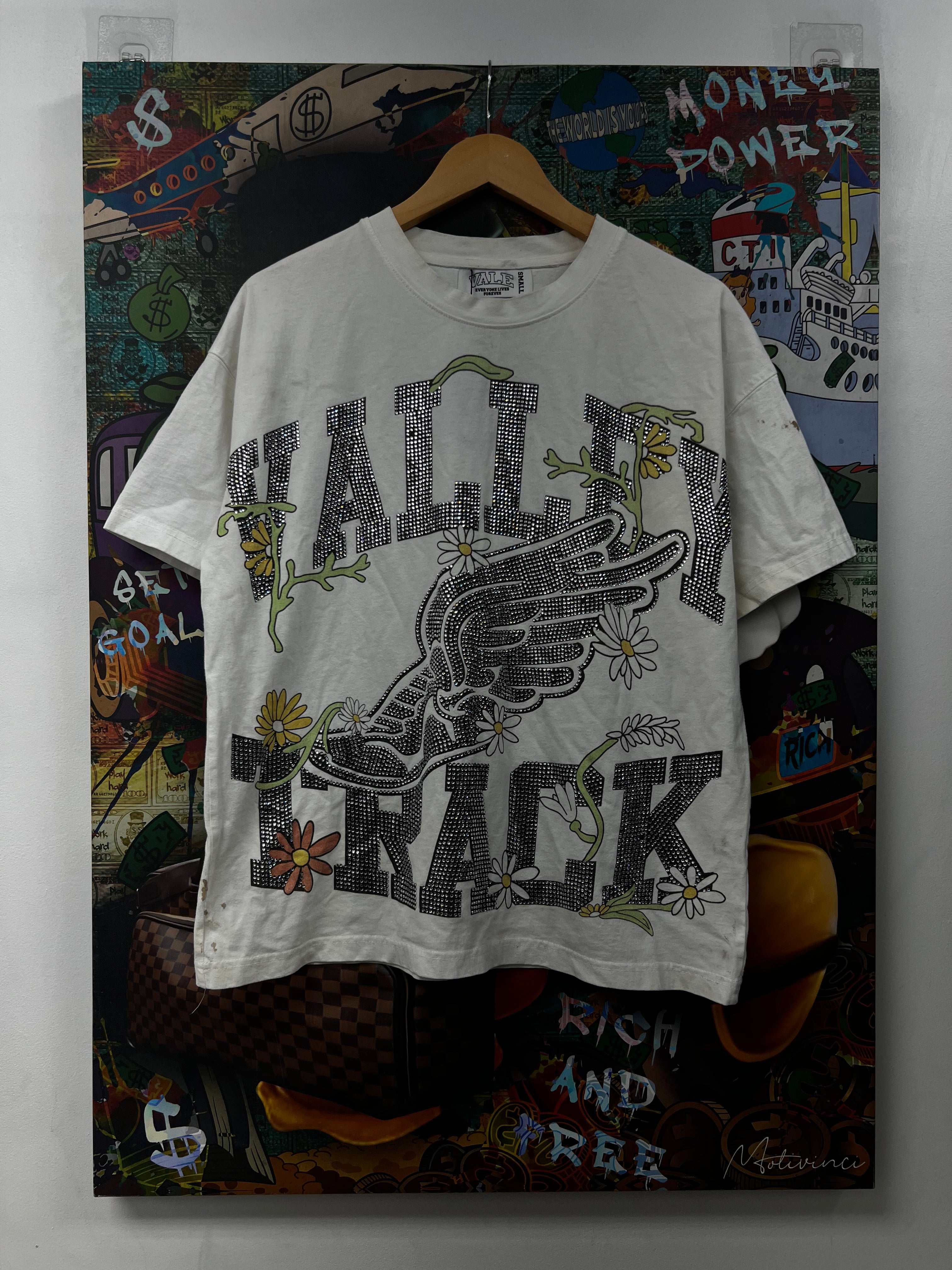 Vale White Garden Rhinestone Tee