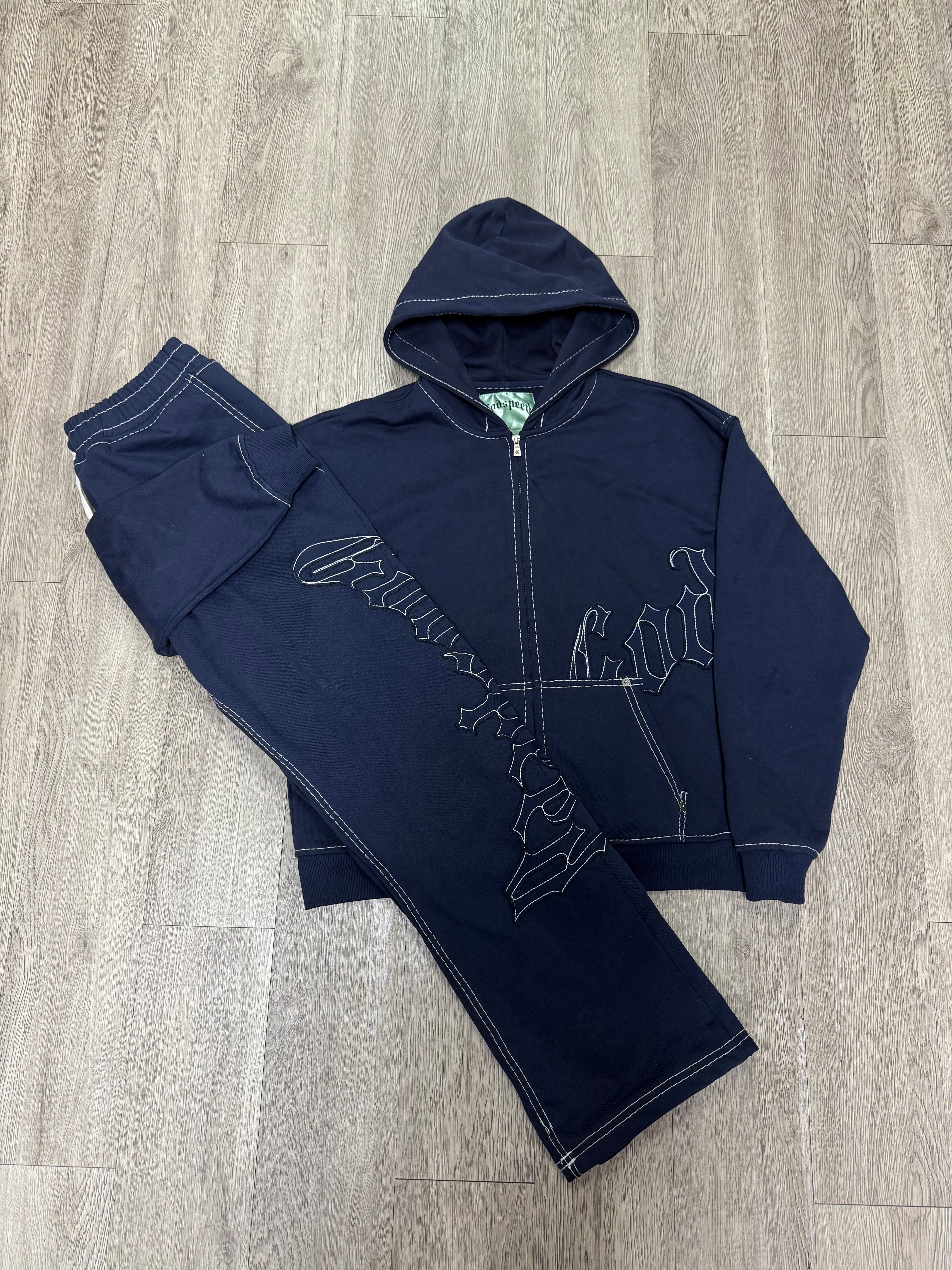 Godspeed Navy Stitched Sweatsuit