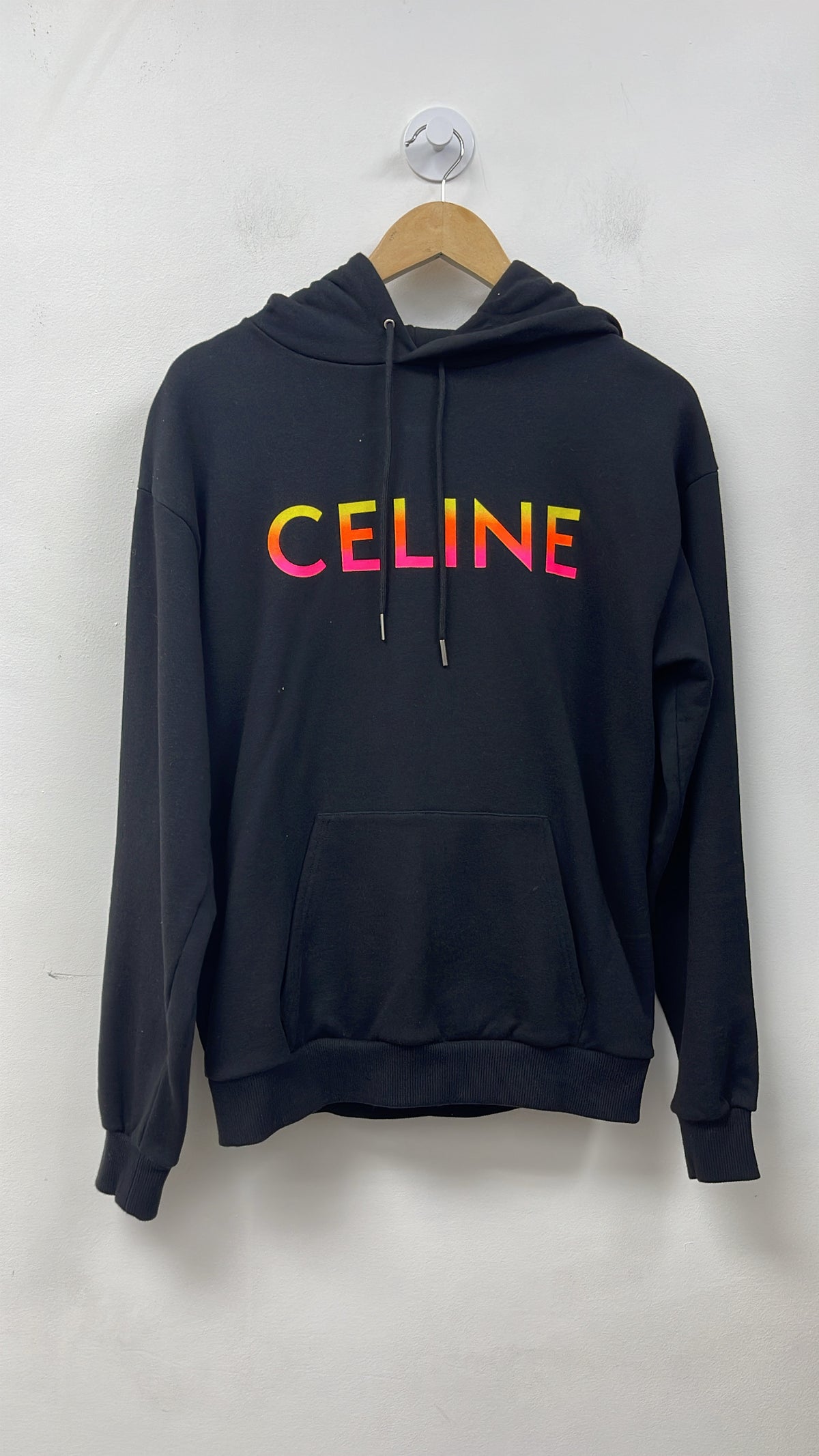 Celine Black Gradient Logo Hoodie