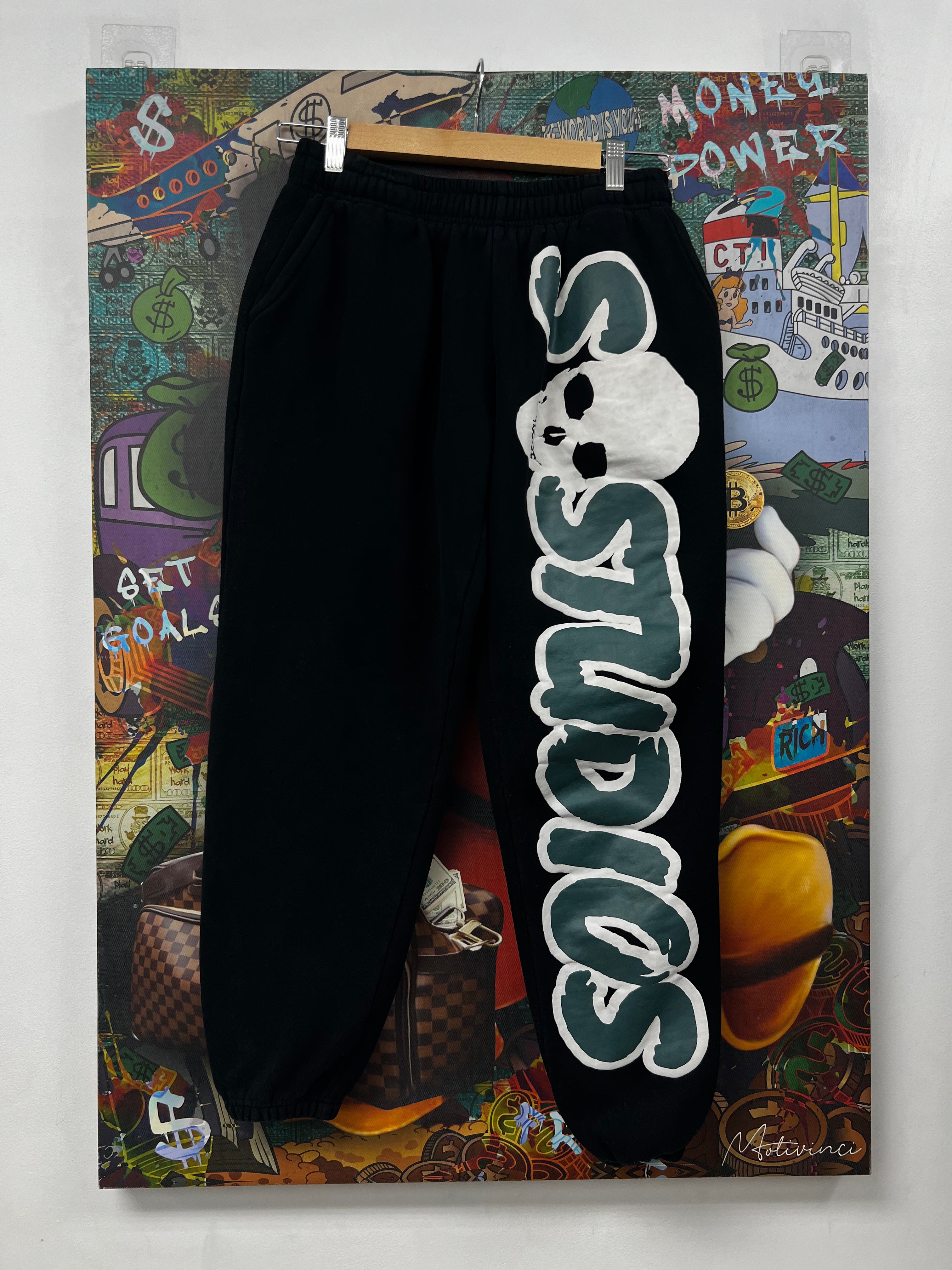 SB Studios Black Navy Skull Sweats