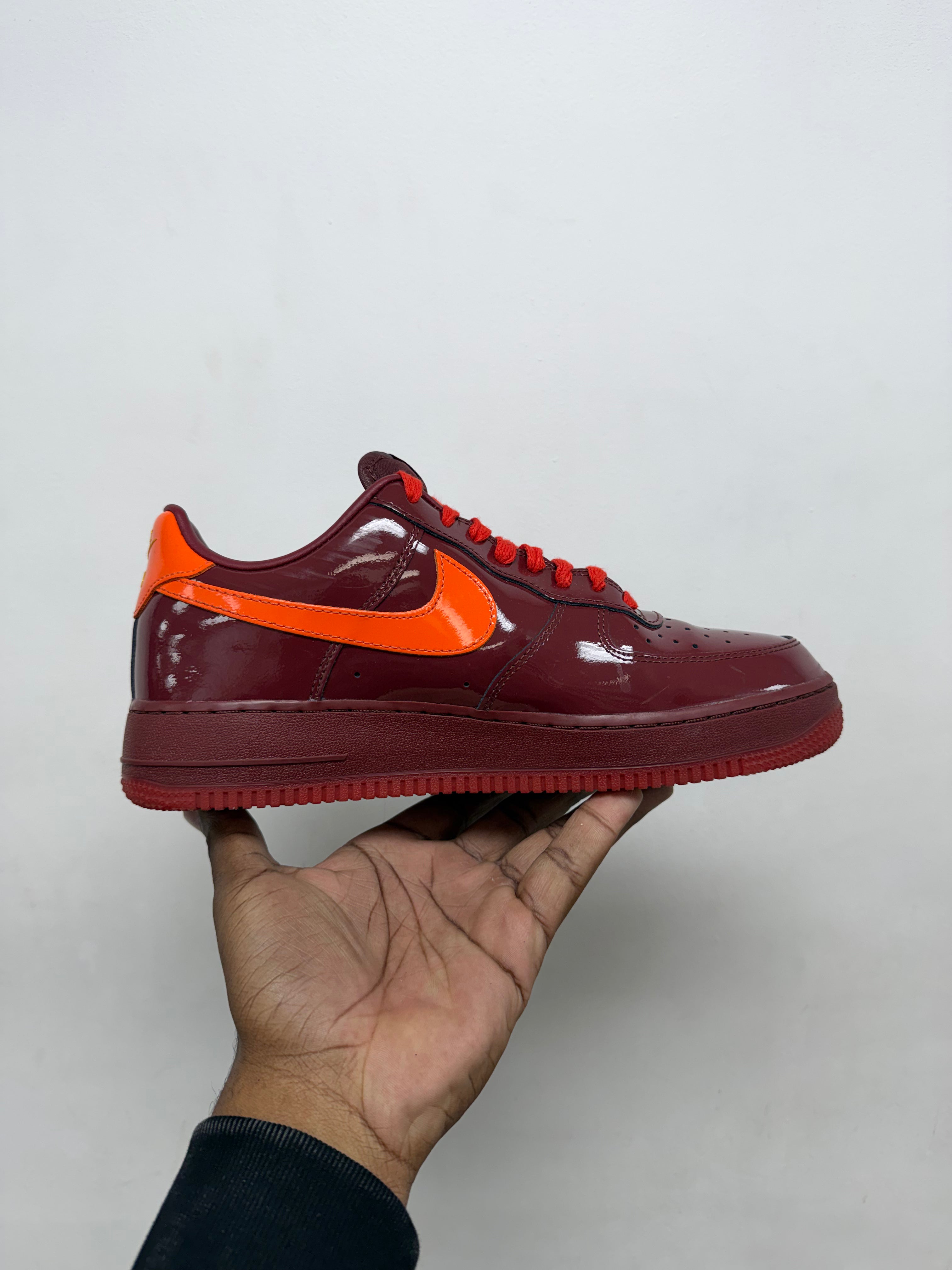 Nike Patent Leather AF1 Red Sneakers