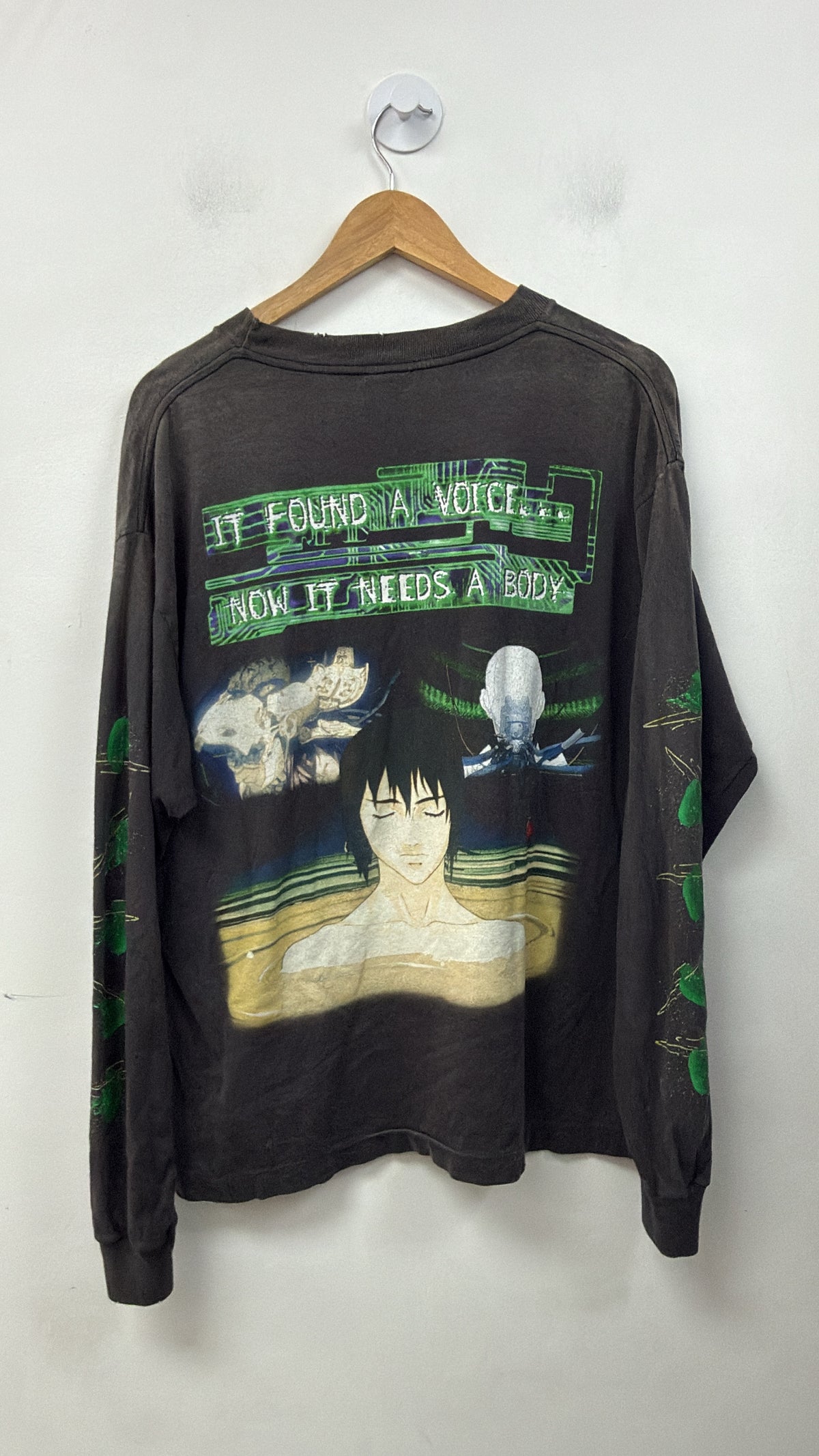 Saint Michael Black Wash Ghost In A Shell Long Sleeve