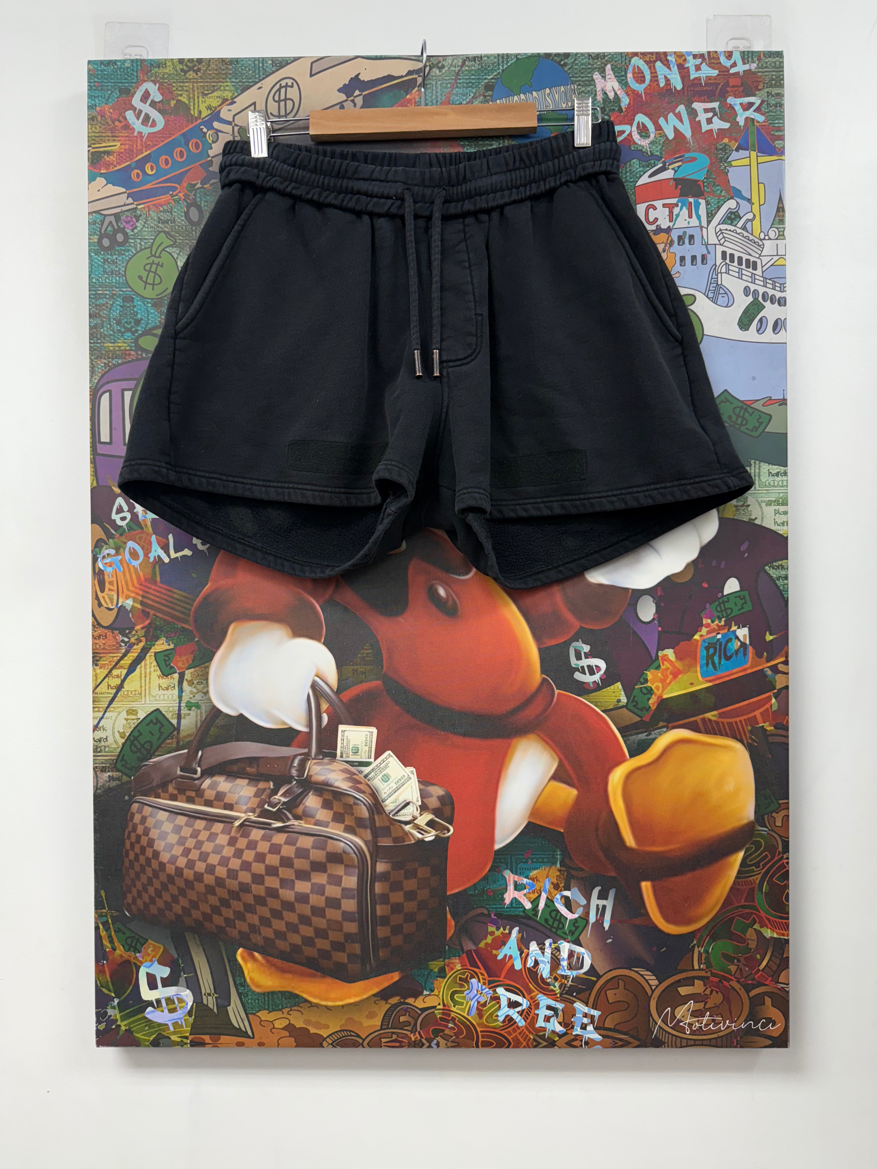 Off White Cropped Sweat Shorts Shorts
