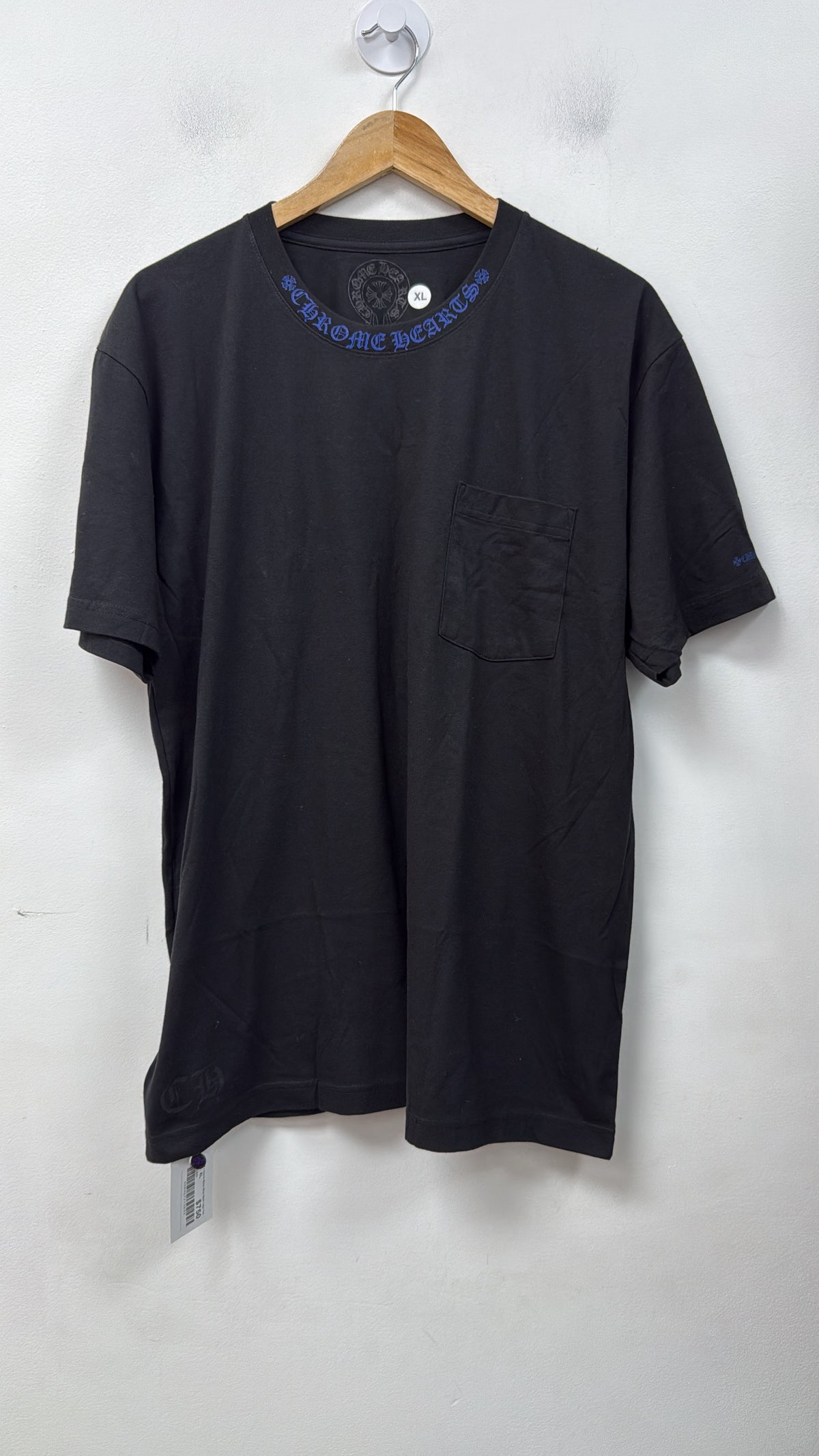 Chrome Hearts Black Blue Neck Logo Tee
