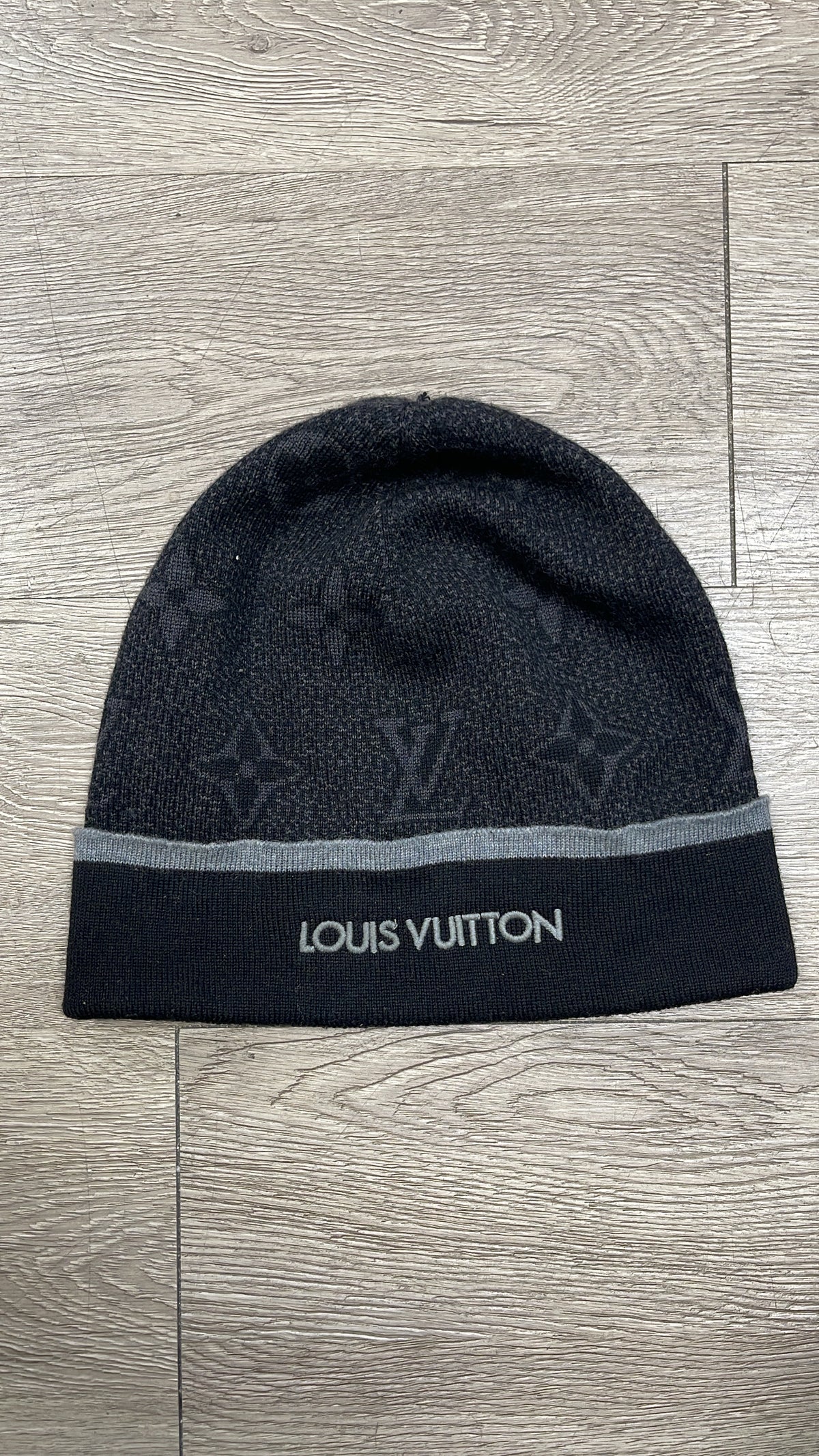 Louis Vuitton Black Monogram Beanie