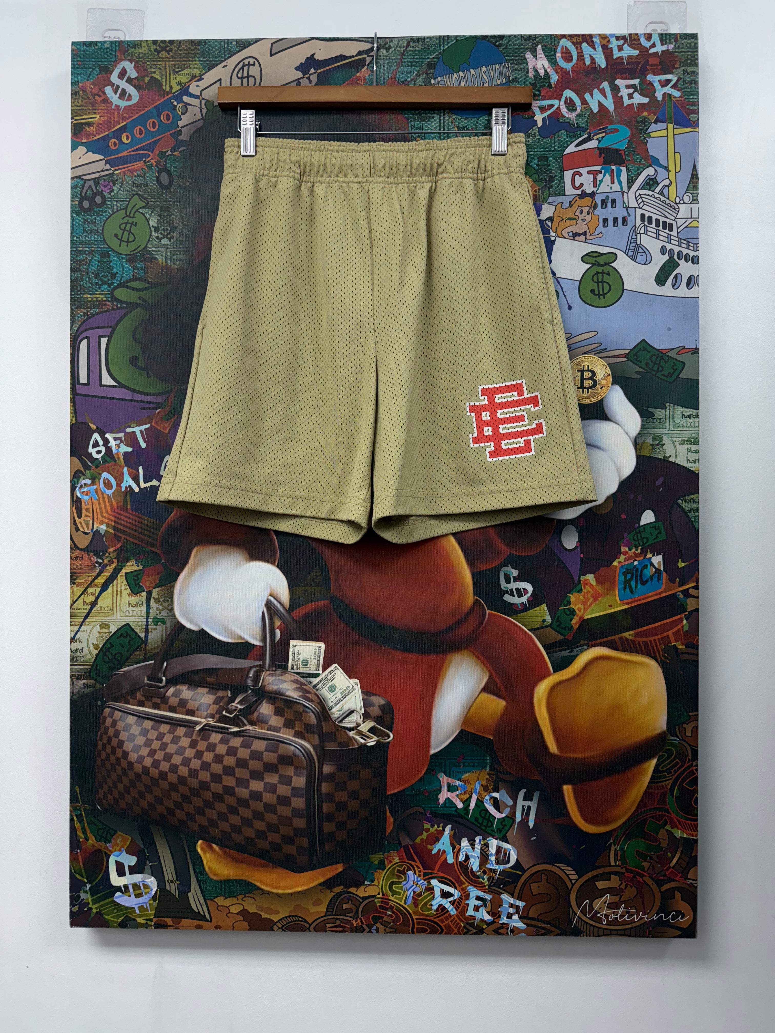 Eric Emanuel Tan Red Basics Shorts
