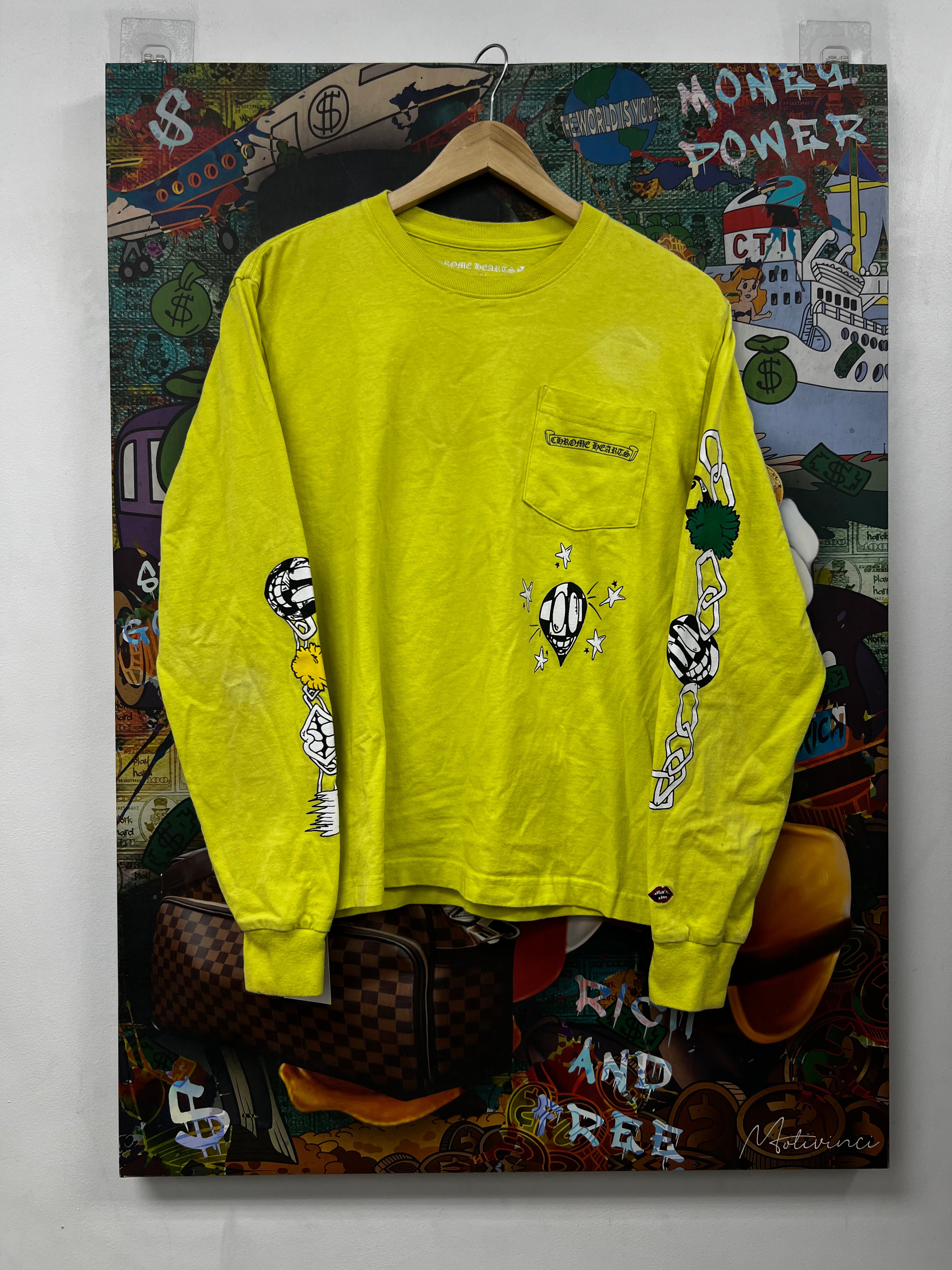 Chrome Hearts Matty Boy Link Lime Long Sleeve