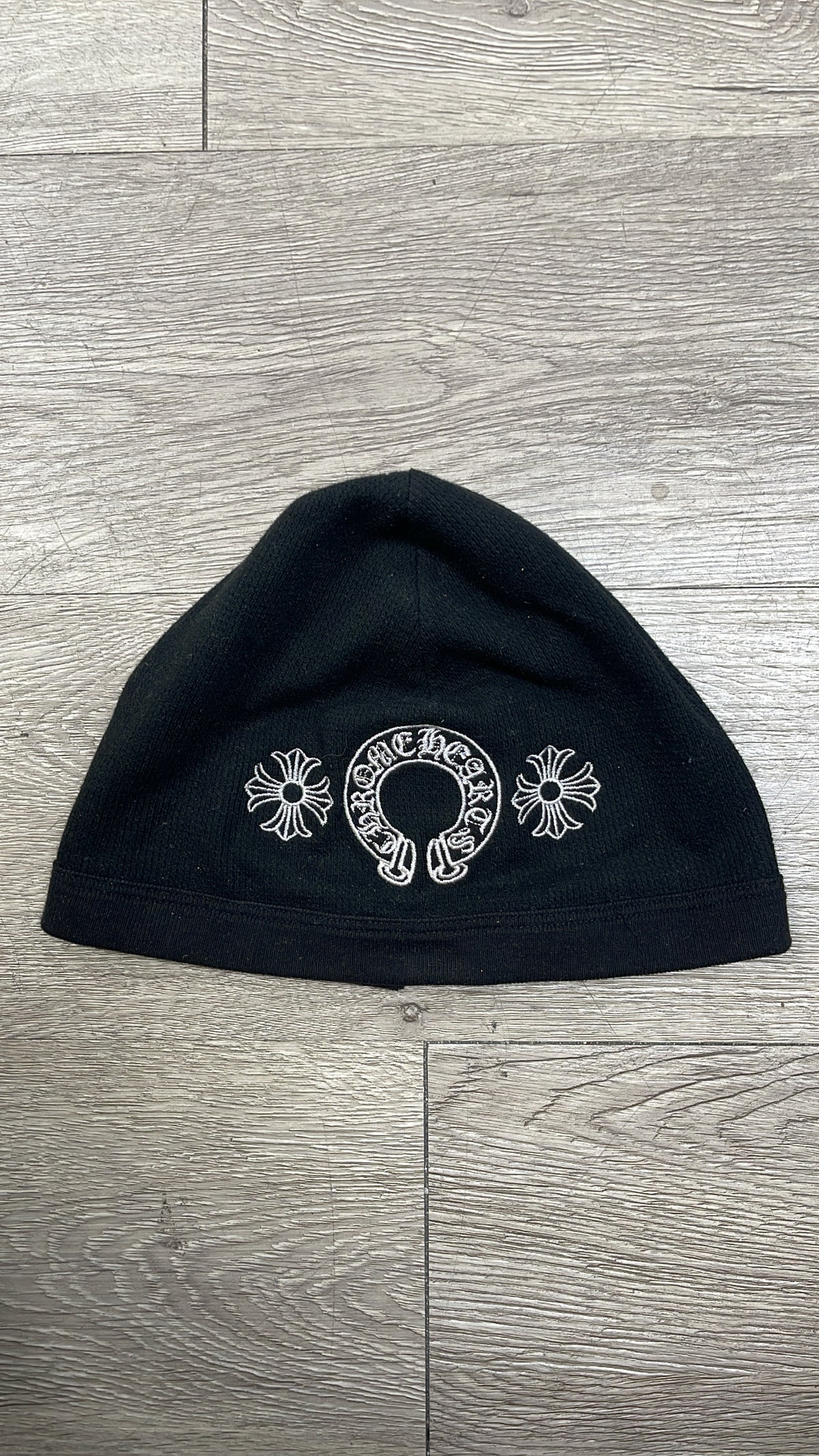 Chrome Hearts Black Horseshoe Skull Cap Beanie