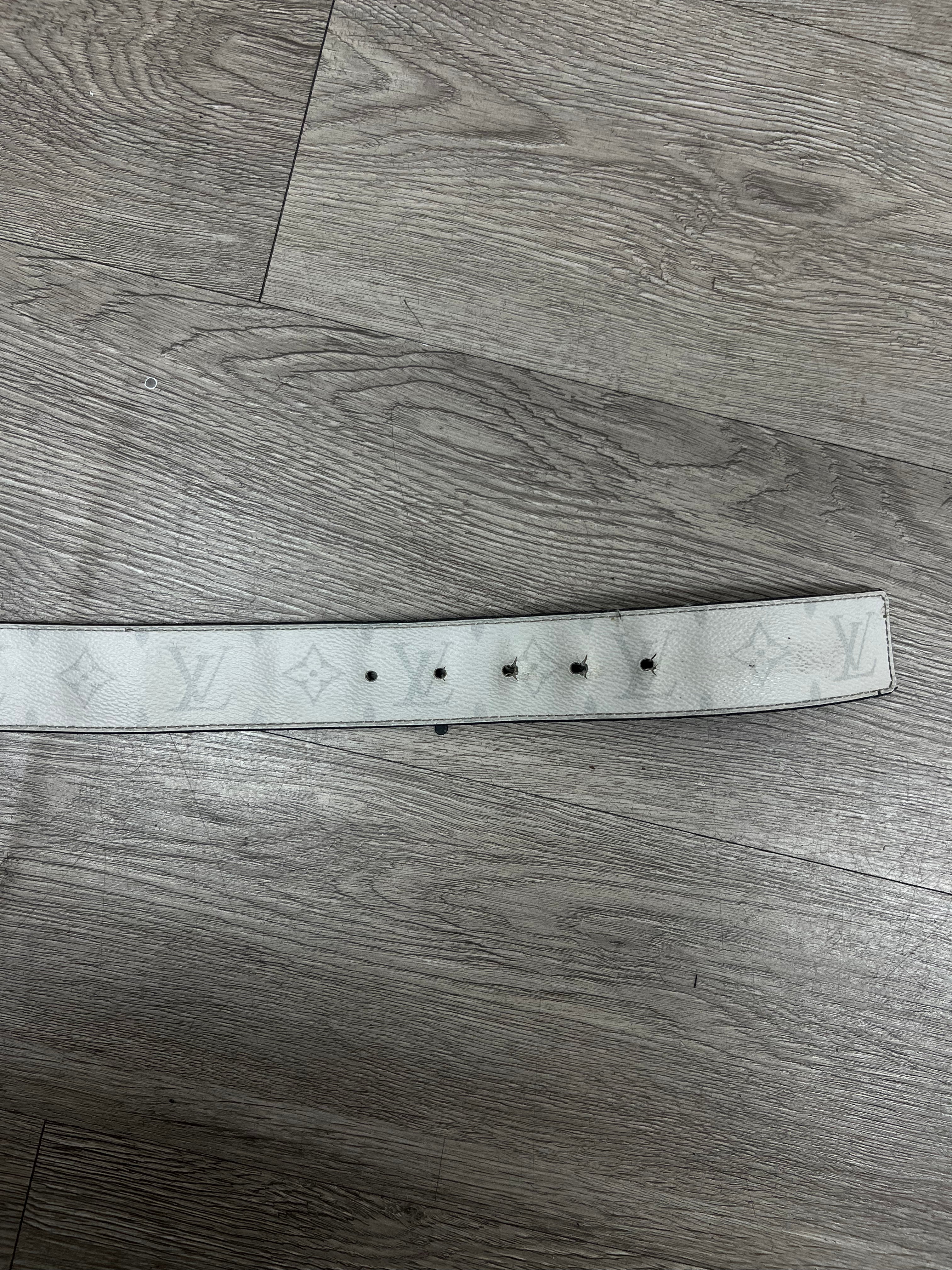 Louis Vuitton White Monogram Belt
