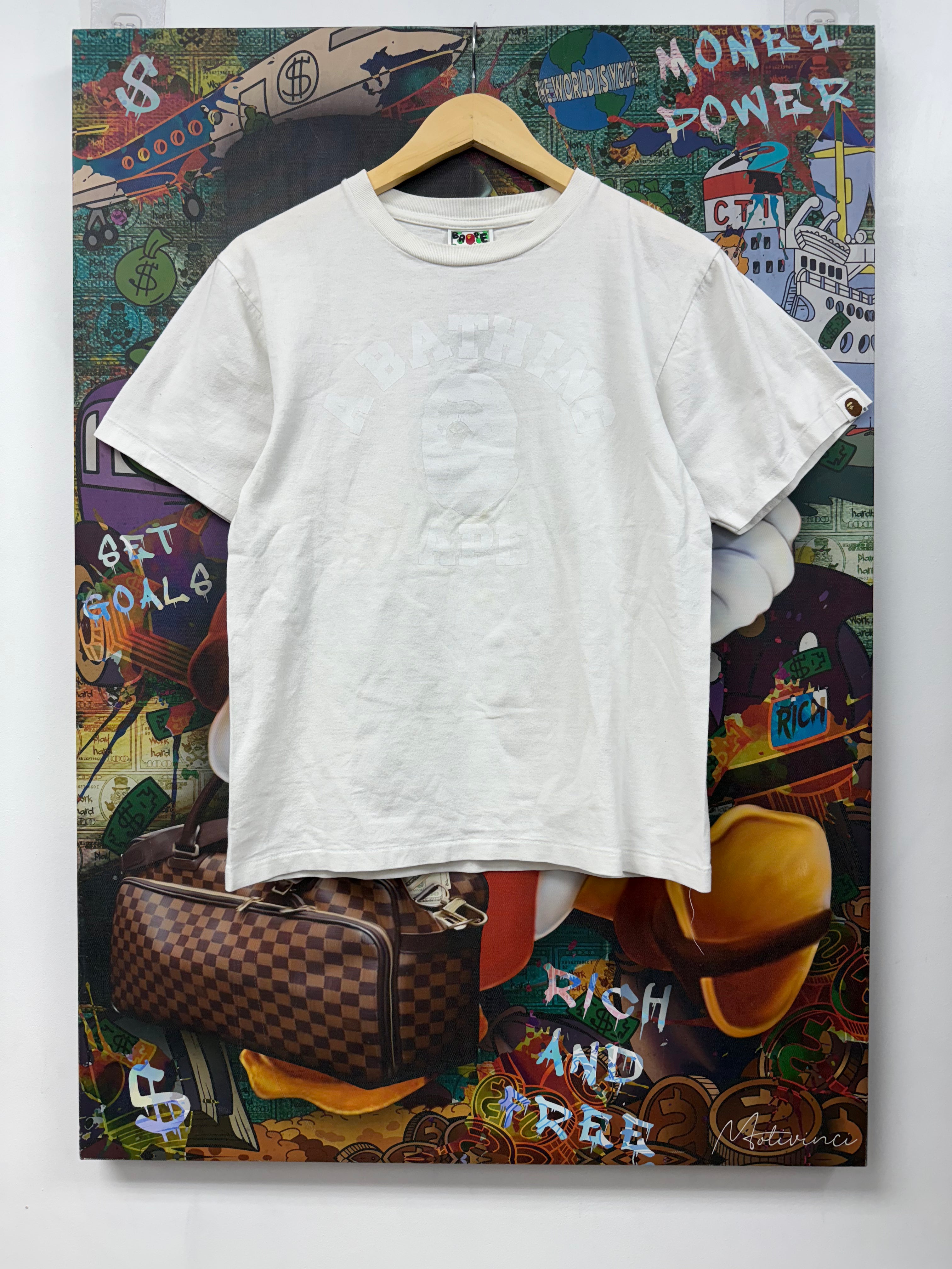 BAPE White Mono APE Head Tee