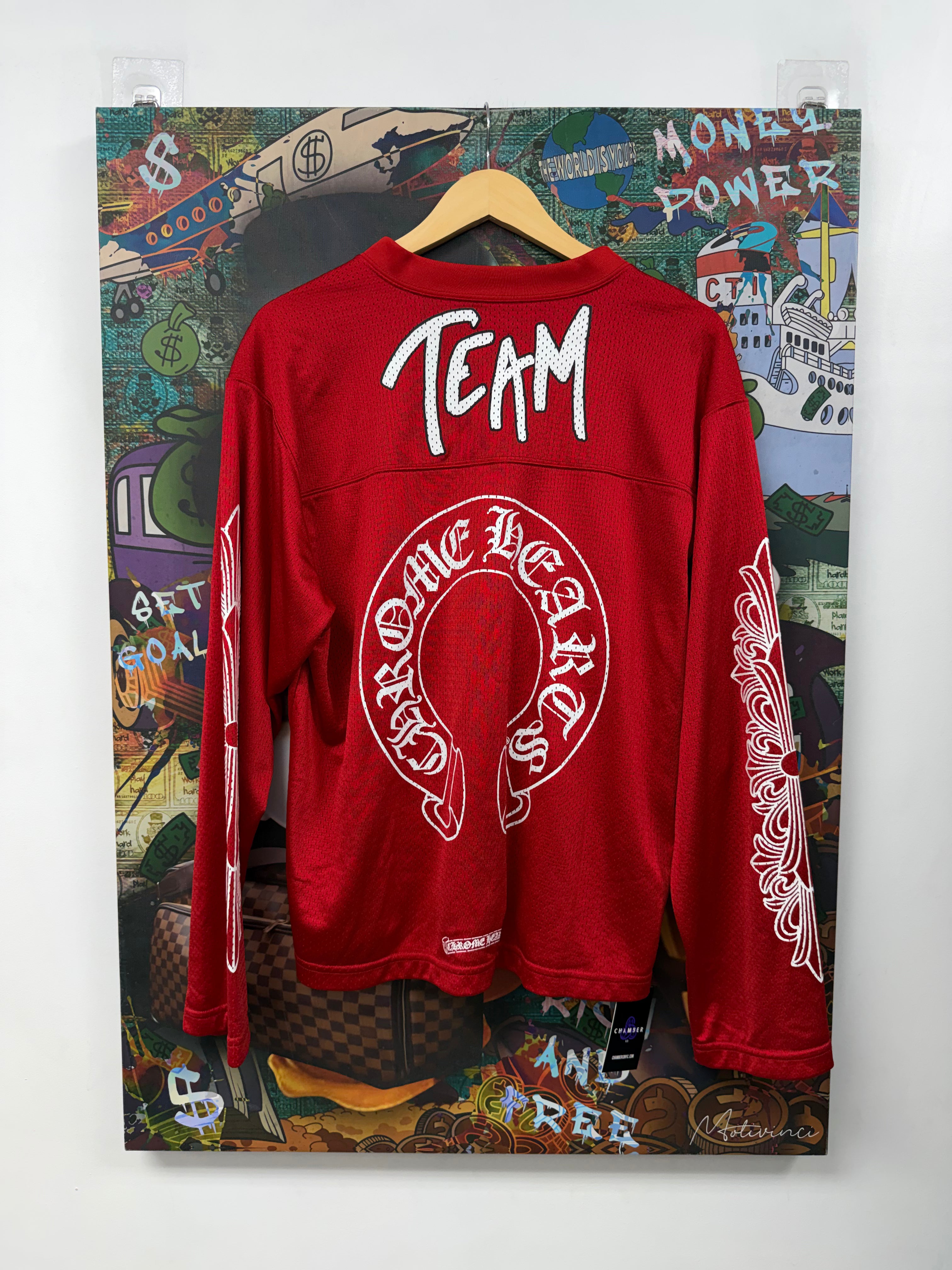 Chrome Hearts Matty Boy Form Red Long Sleeve Jersey