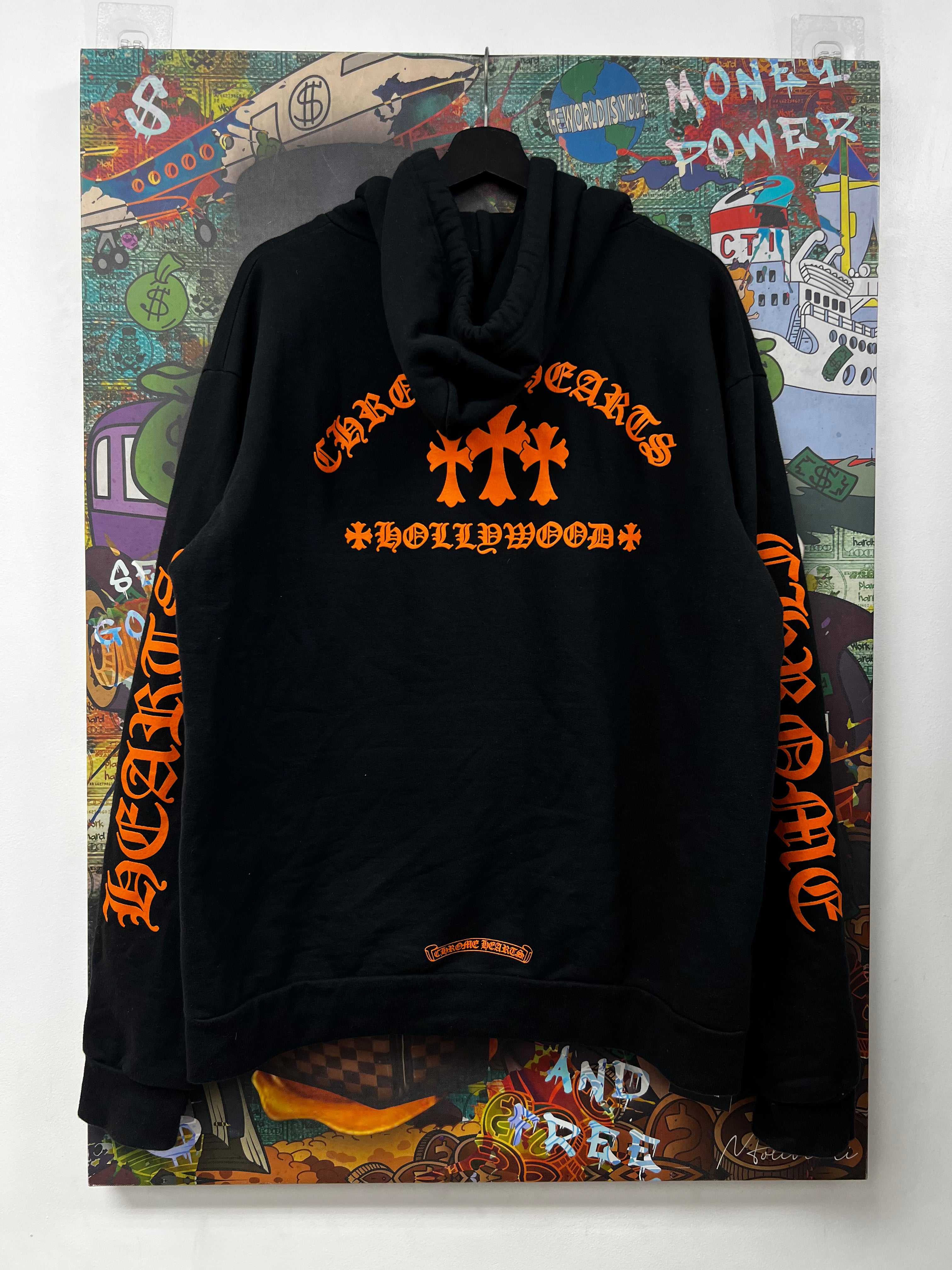 Chrome Hearts Black Orange King Taco Hoodie