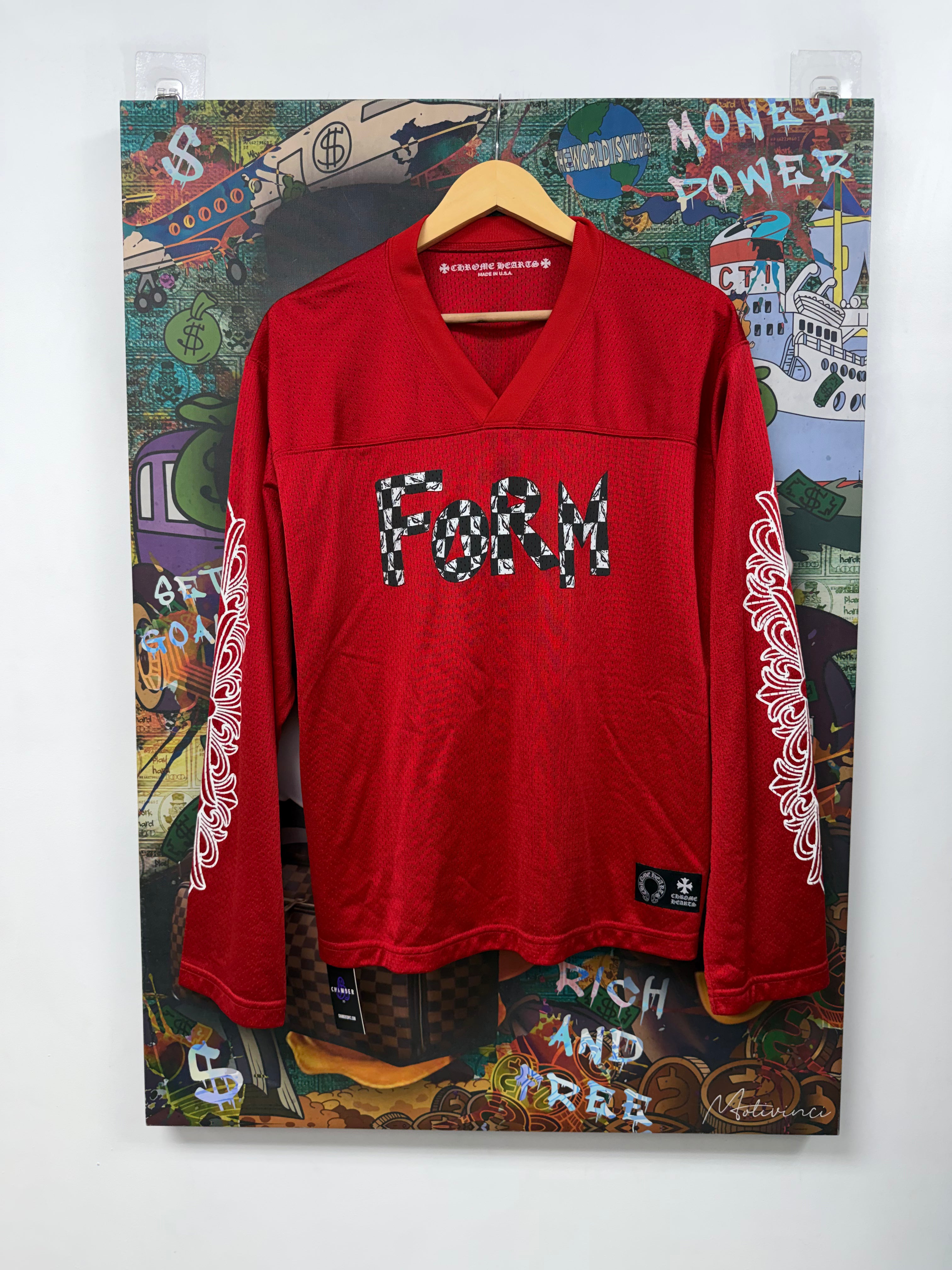 Chrome Hearts Matty Boy Form Red Long Sleeve Jersey