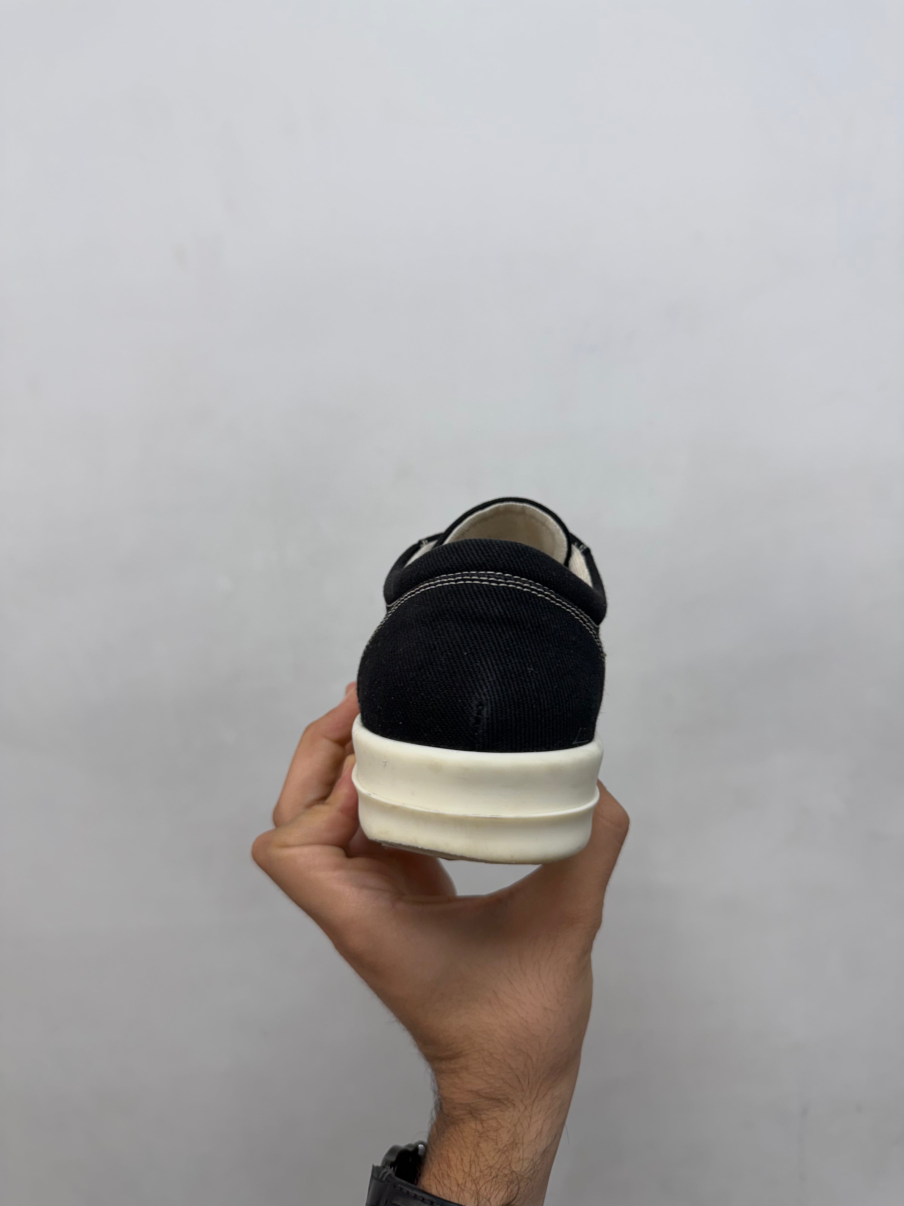 Rick Owens Black & Milk 'DRKSHDW' Vintage Low Sneakers