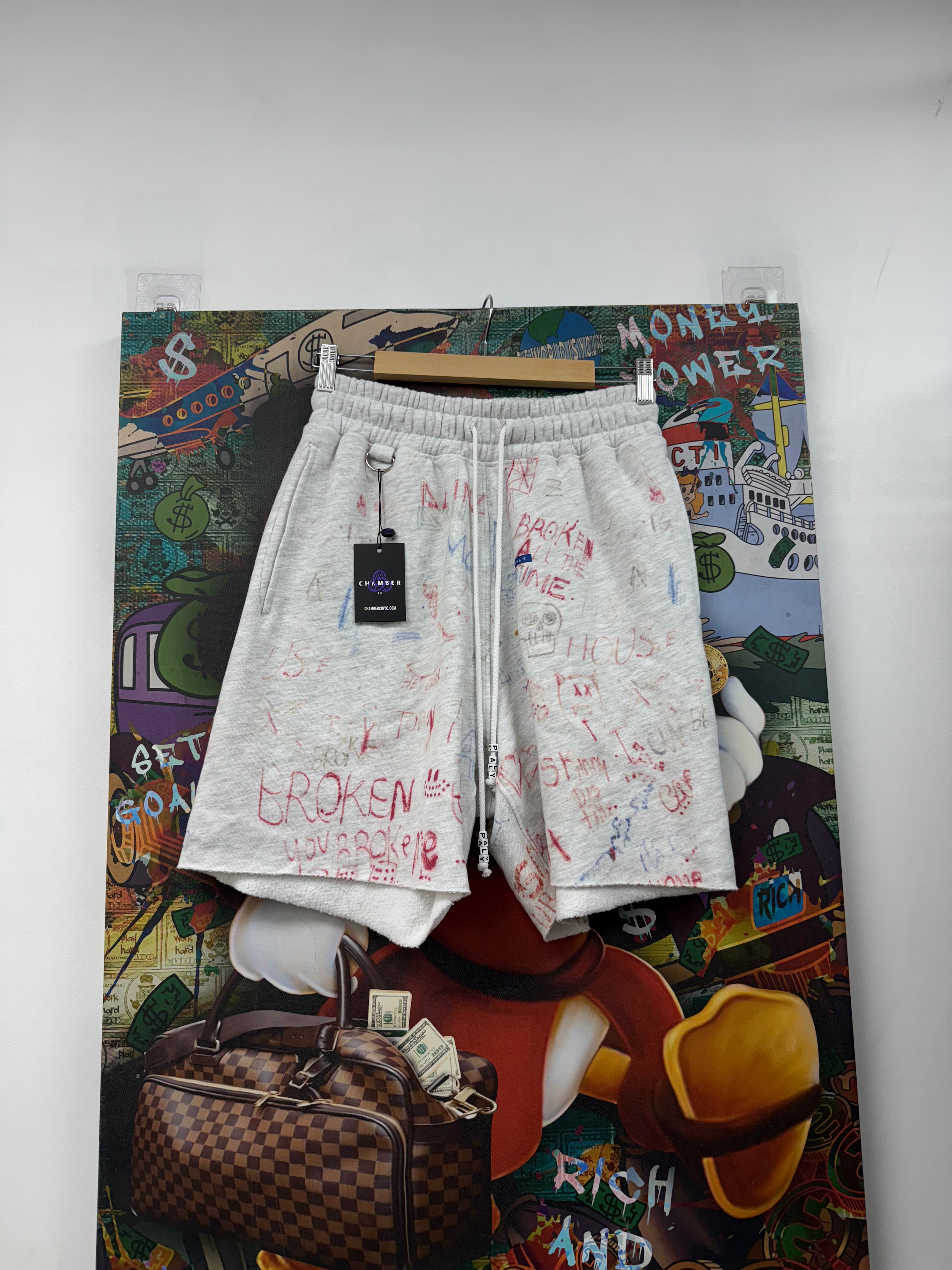 Paly White Red Joshua Tree Shorts