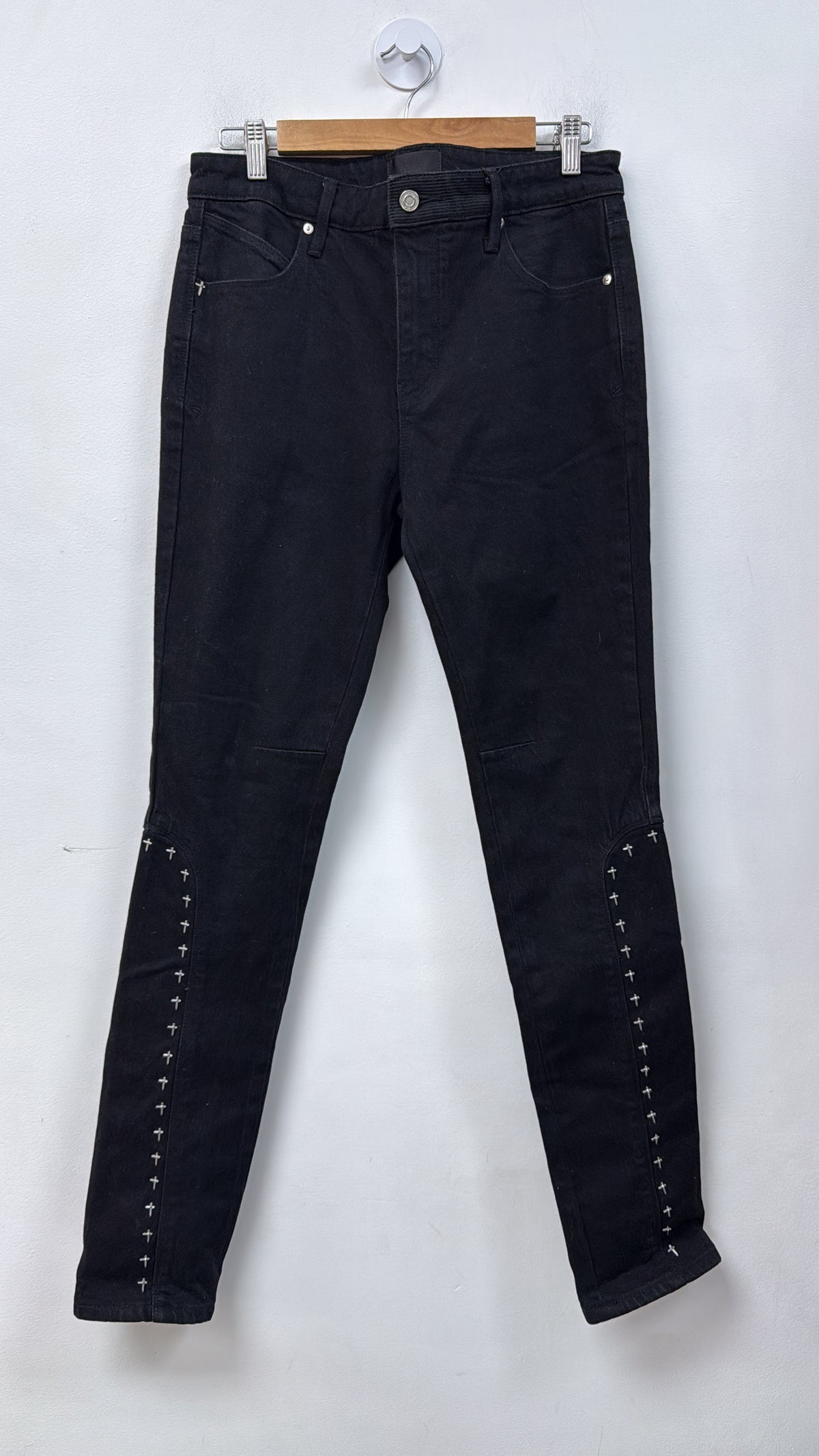 RTA Black Metal Pin Jeans