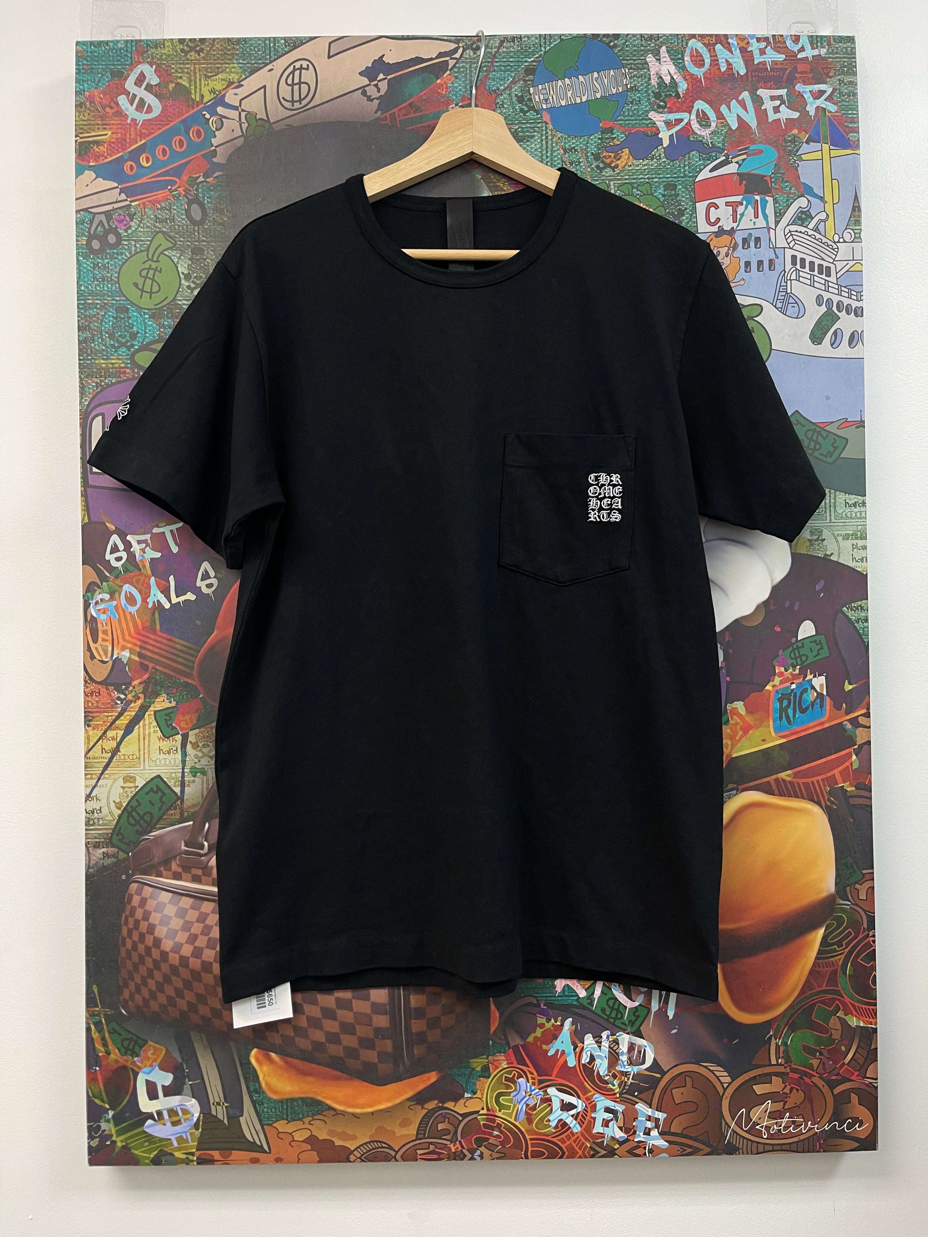Chrome Hearts Embroidered Pocket Black Tee