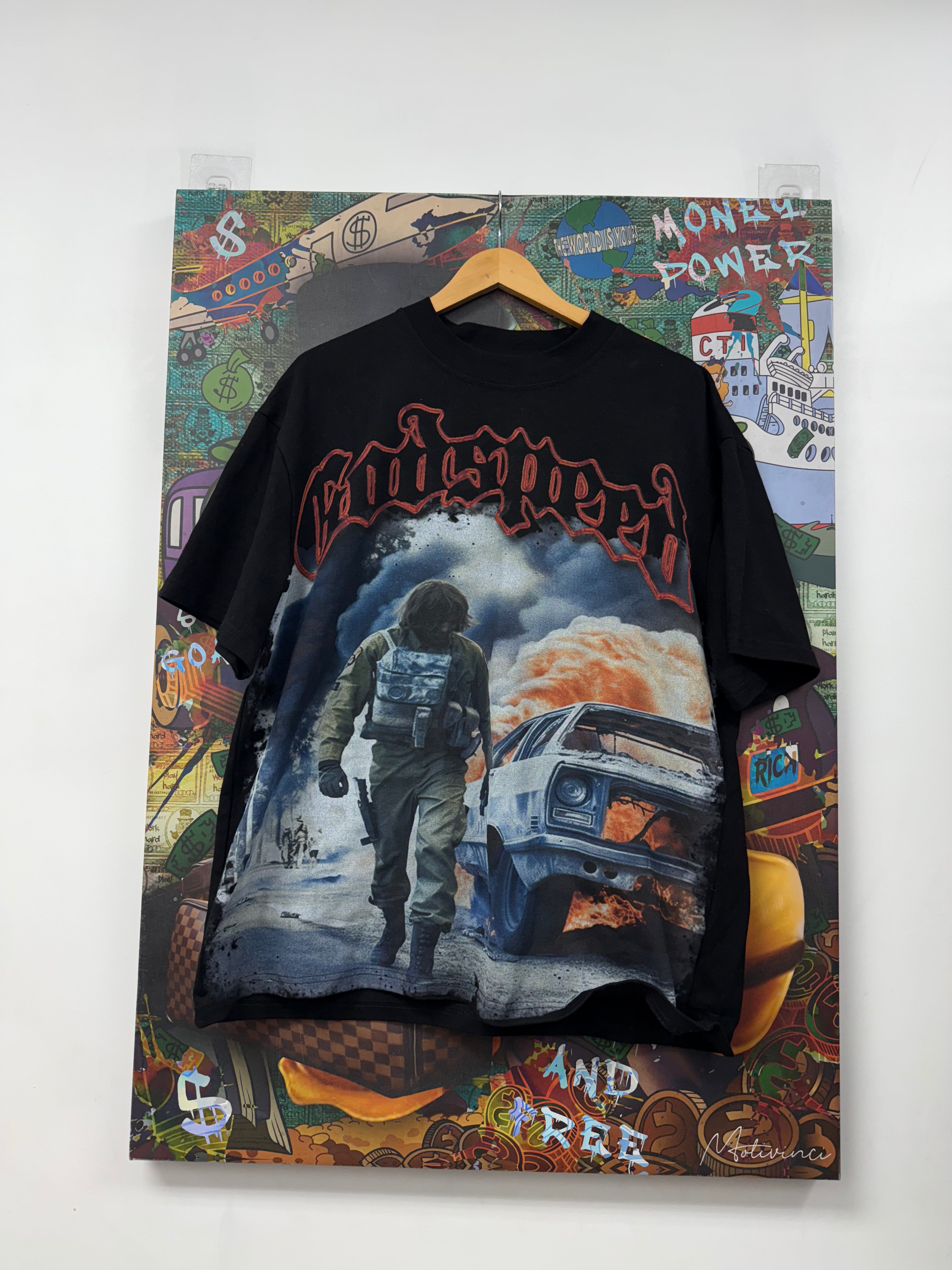 Godspeed Black Man Vs Moon Tee
